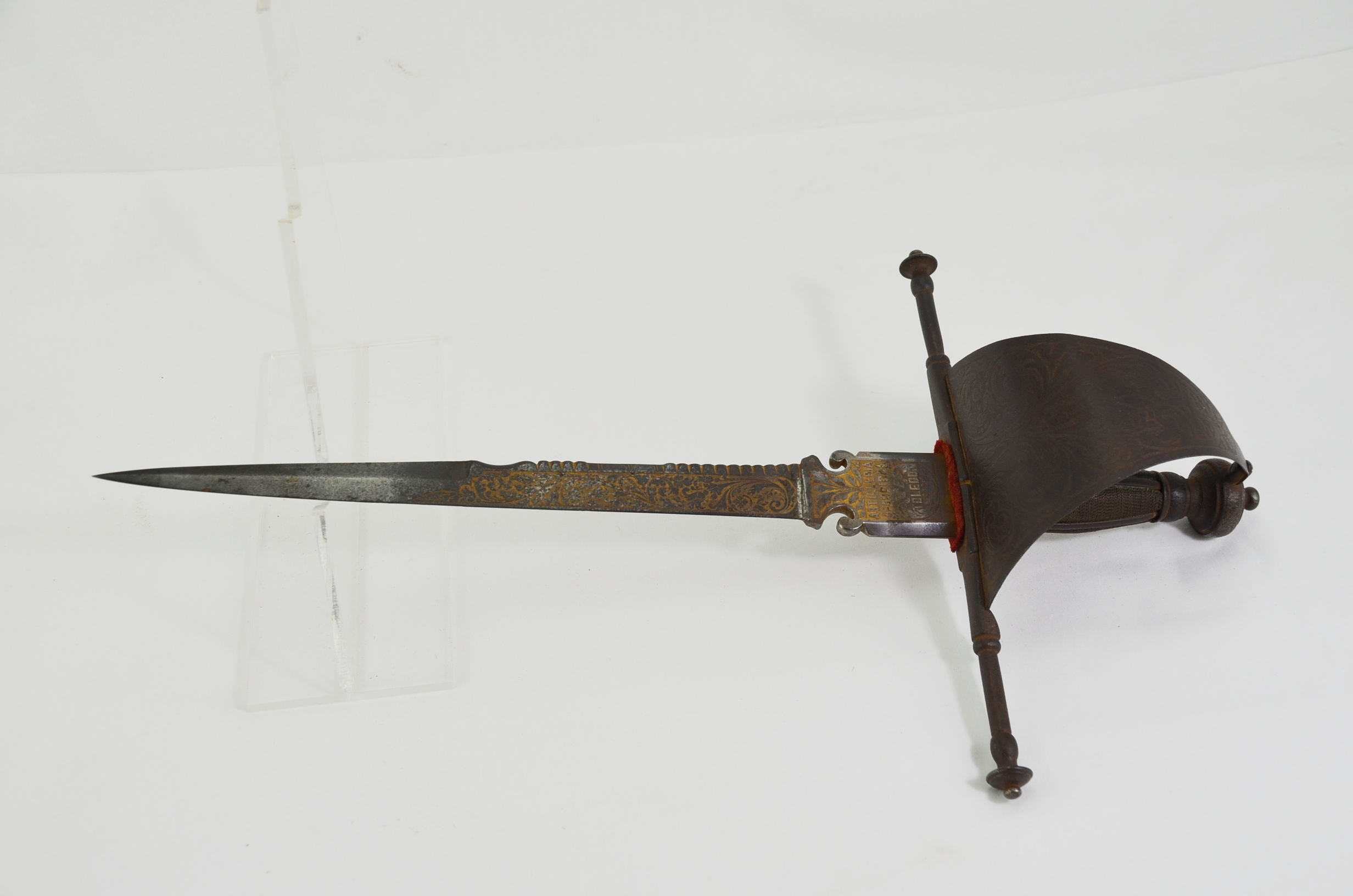Decorated Iron Main-Gauche from Toledo Circa 1880 - Image 5