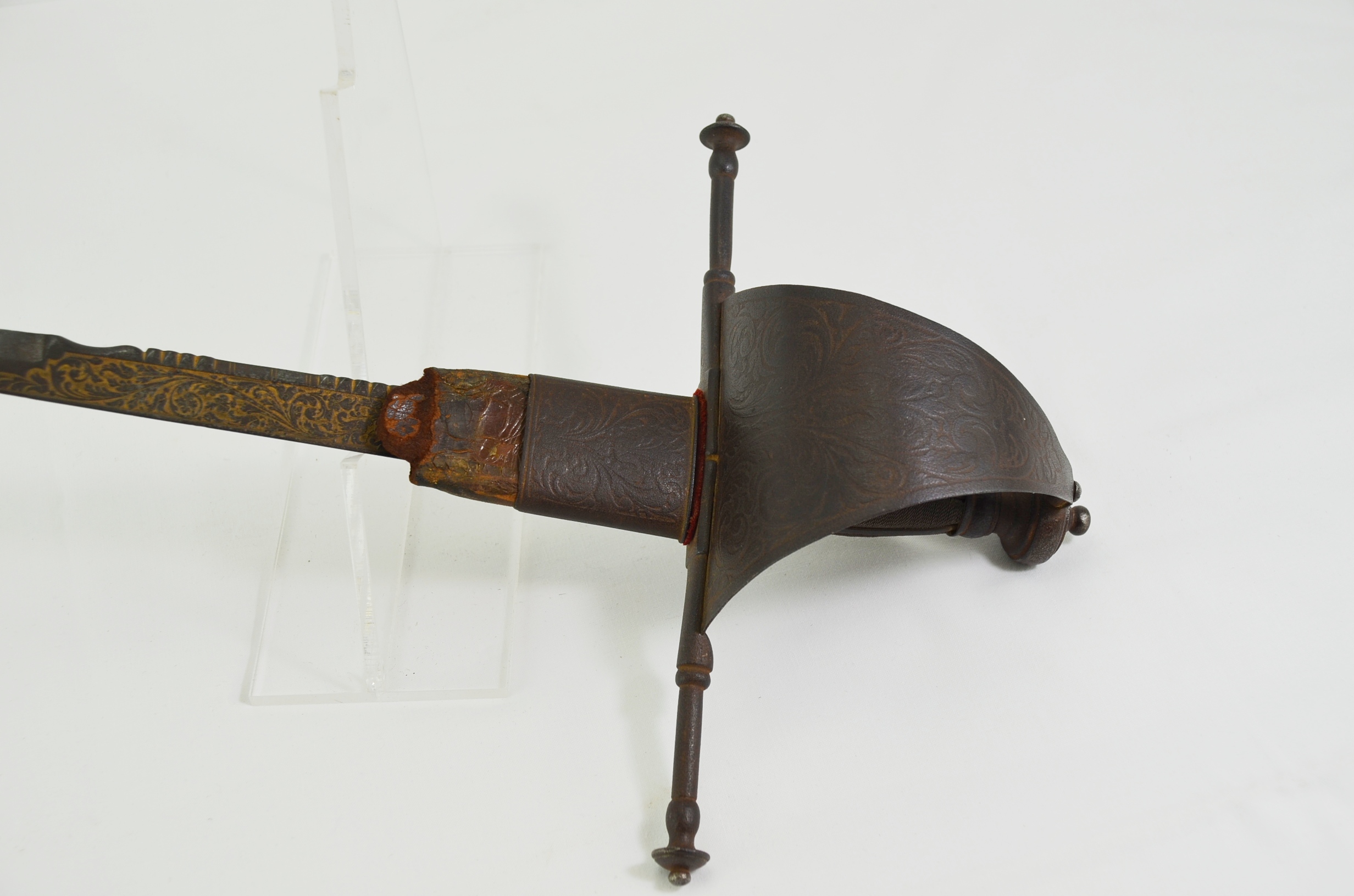 Decorated Iron Main-Gauche from Toledo Circa 1880 - Image 9