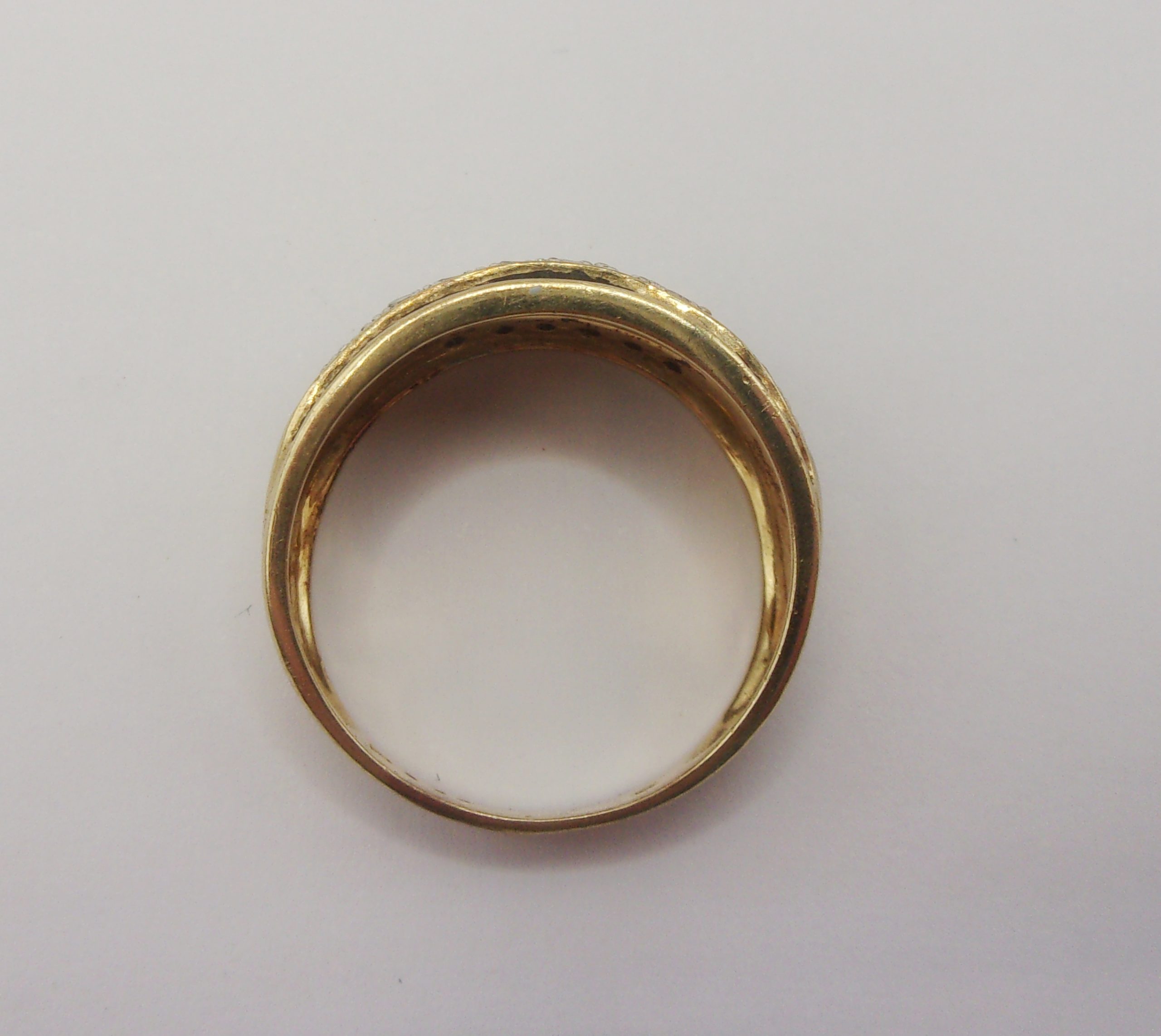 9ct Yellow Gold .33 CTW Black & White Diamond Ring UK Size P US 7 ½ - Image 6