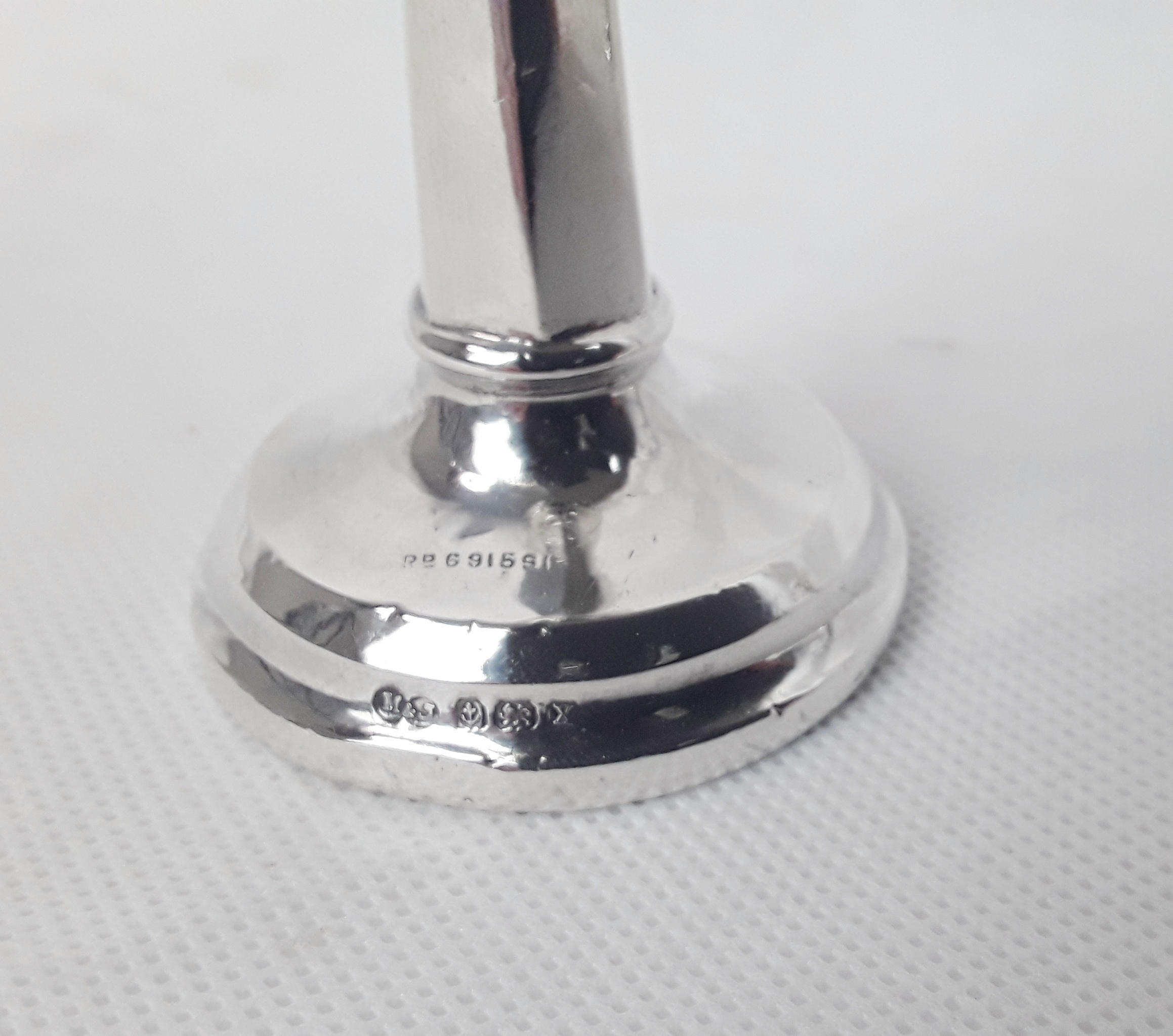 Pair Of Small Sterling Silver Candlesticks – Birmingham 1922 - Image 5