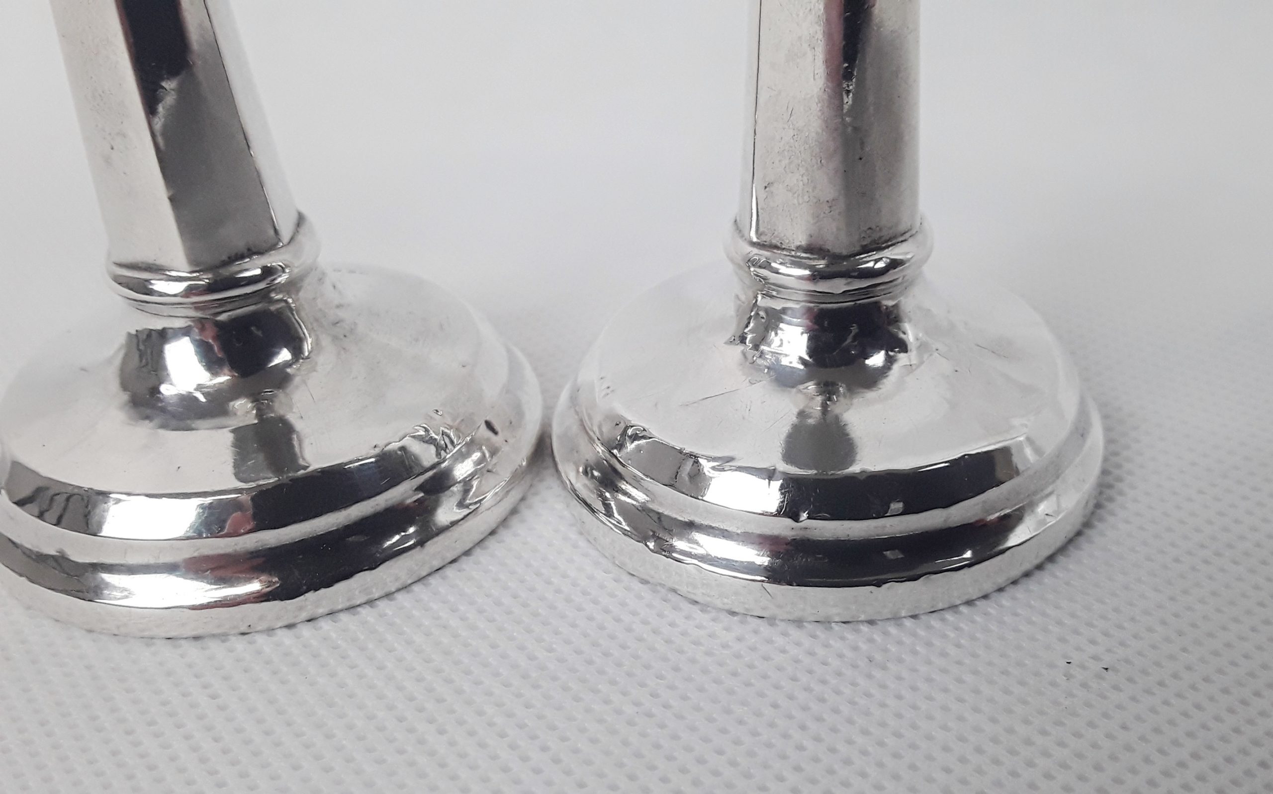 Pair Of Small Sterling Silver Candlesticks – Birmingham 1922 - Image 4