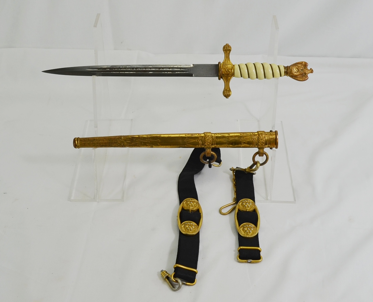 Original WW2 Kriegsmarine Officer’s Dress Dagger With Hangers