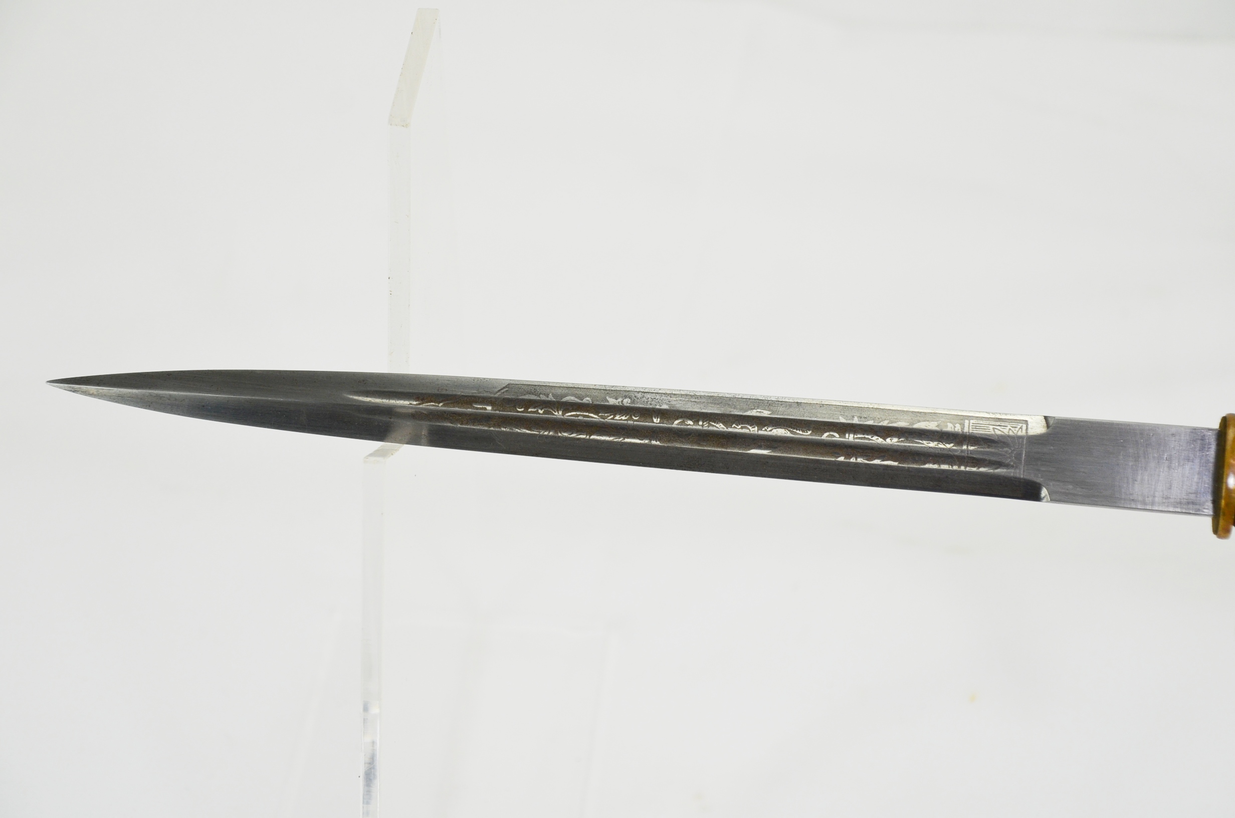 Original WW2 Kriegsmarine Officer’s Dress Dagger With Hangers - Image 7