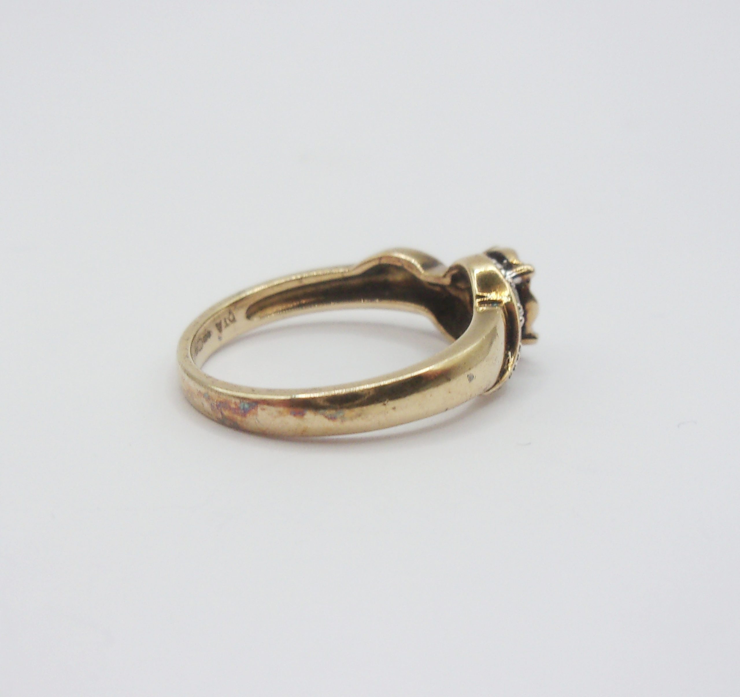 9ct Yellow Diamond Ring UK Size H US 3 ¾ - Image 3