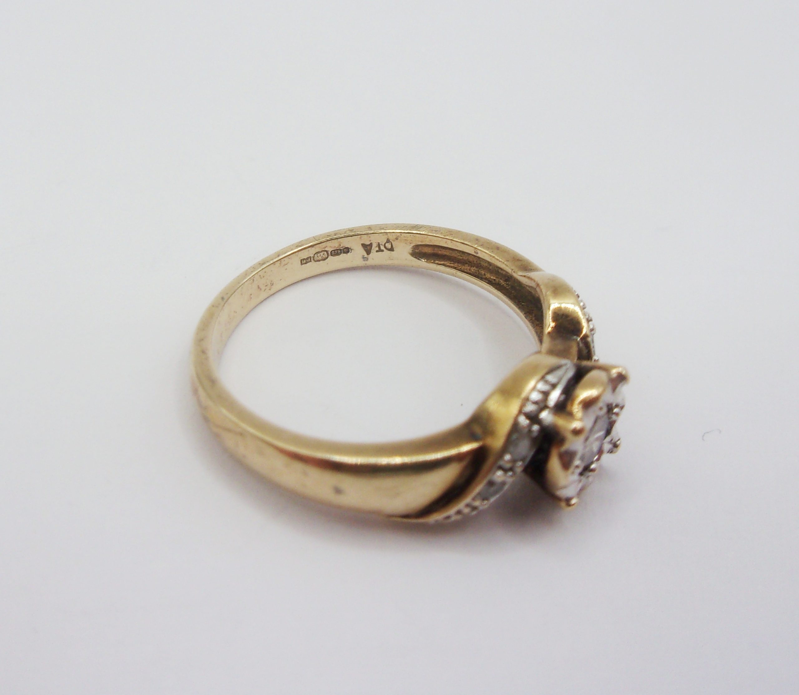 9ct Yellow Diamond Ring UK Size H US 3 ¾ - Image 4