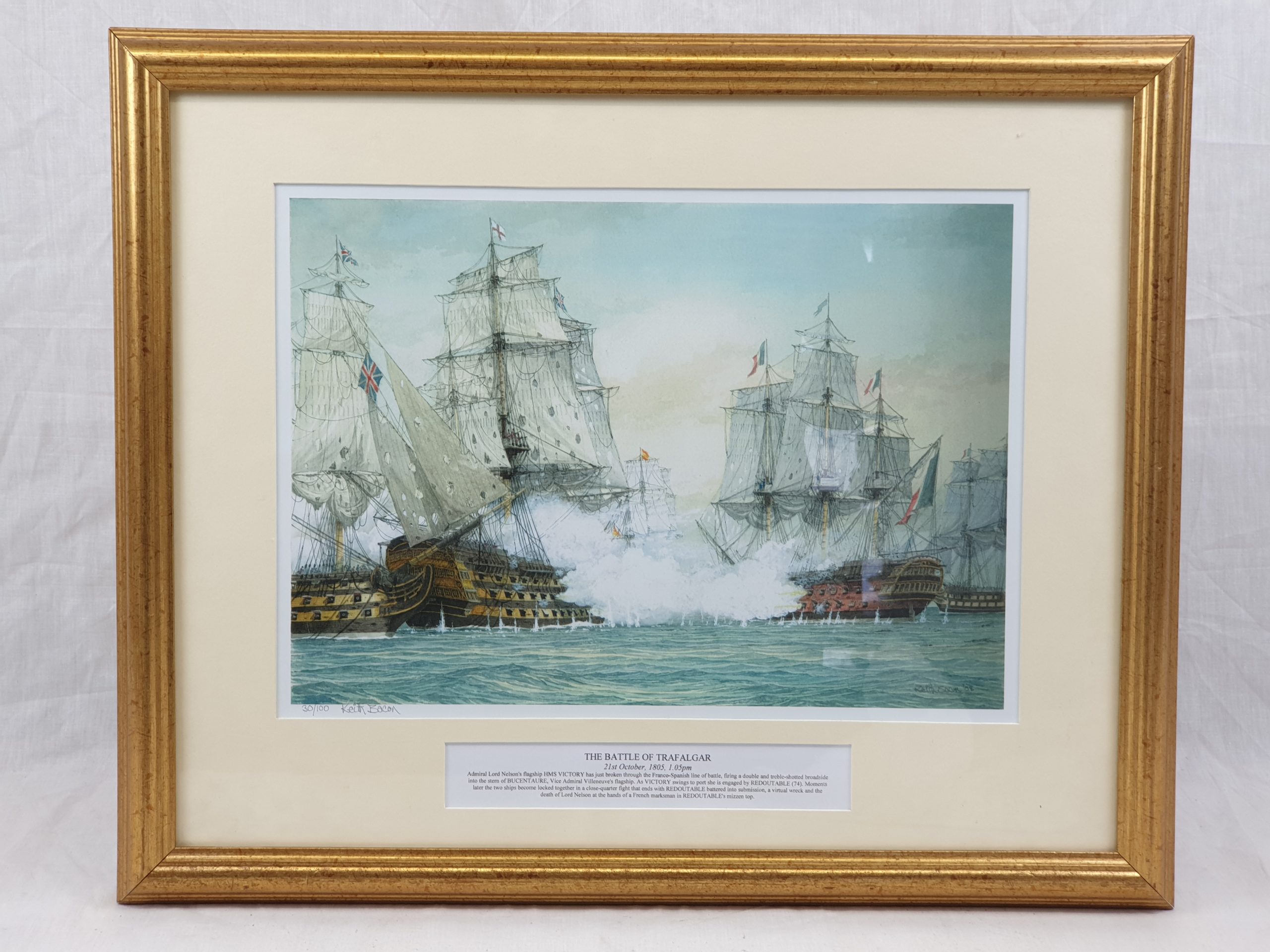 Keith Bacon Battle Of Trafalgar Print
