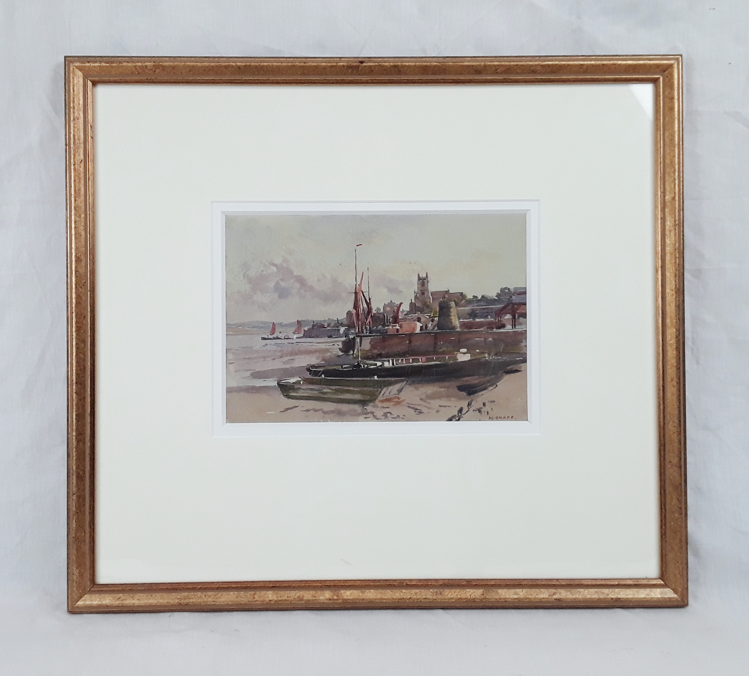 Martin Snape (1852-1930) - Watercolour Of Chatham, Kent