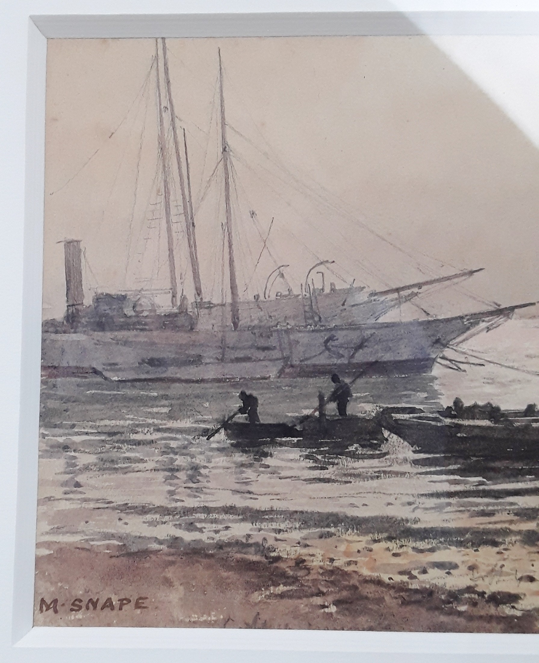 Martin Snape (1852-1930) - Watercolour of Portsmouth Harbour - Image 3