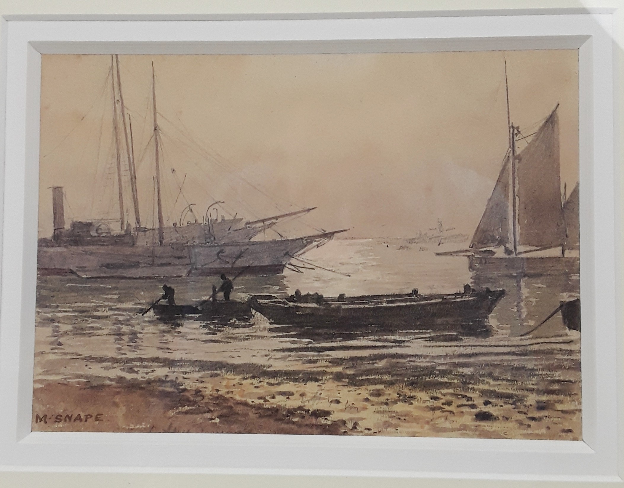 Martin Snape (1852-1930) - Watercolour of Portsmouth Harbour - Image 5