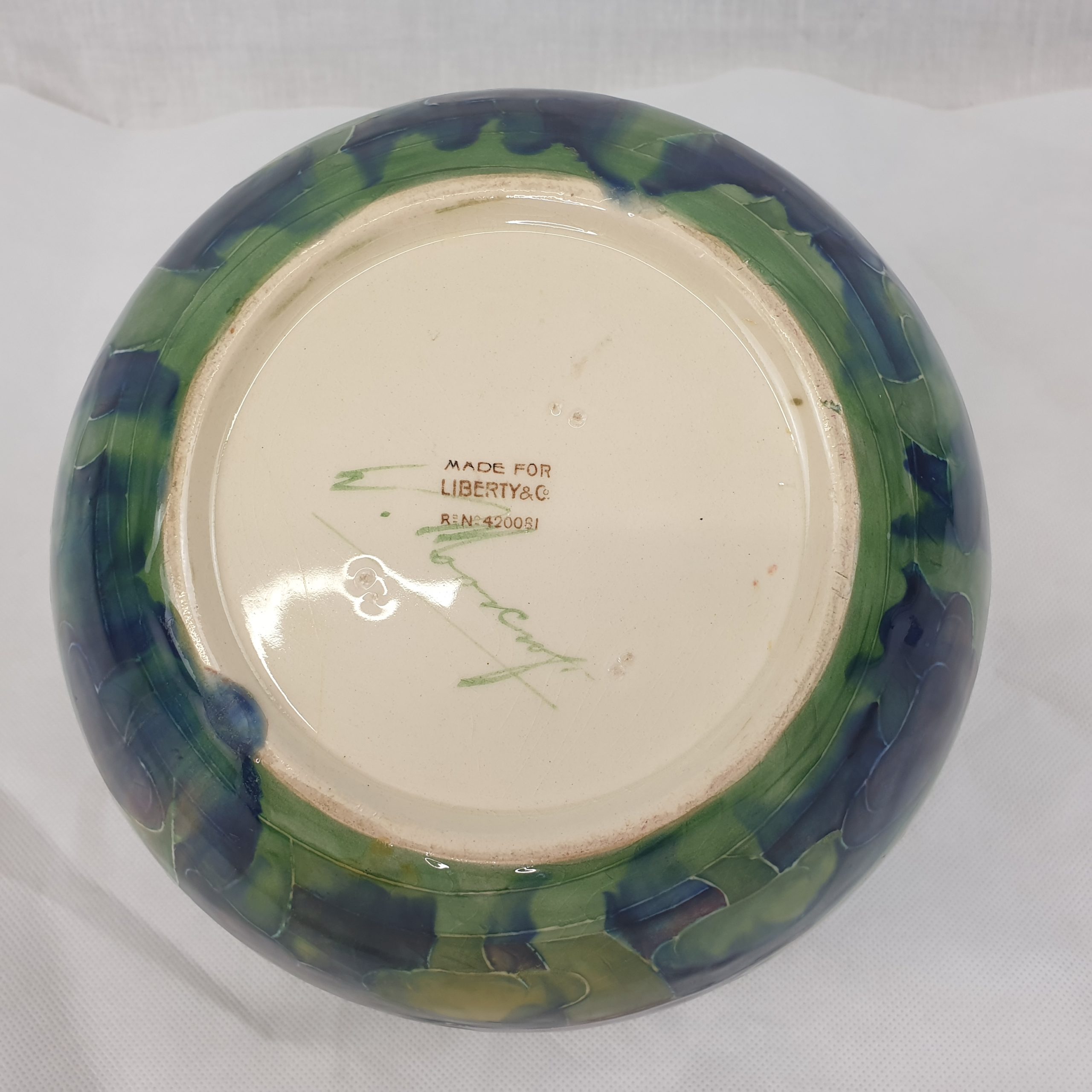 Circa 1910 William Moorcroft For Liberty & Co. Claremont Toadstool Bowl - Image 7