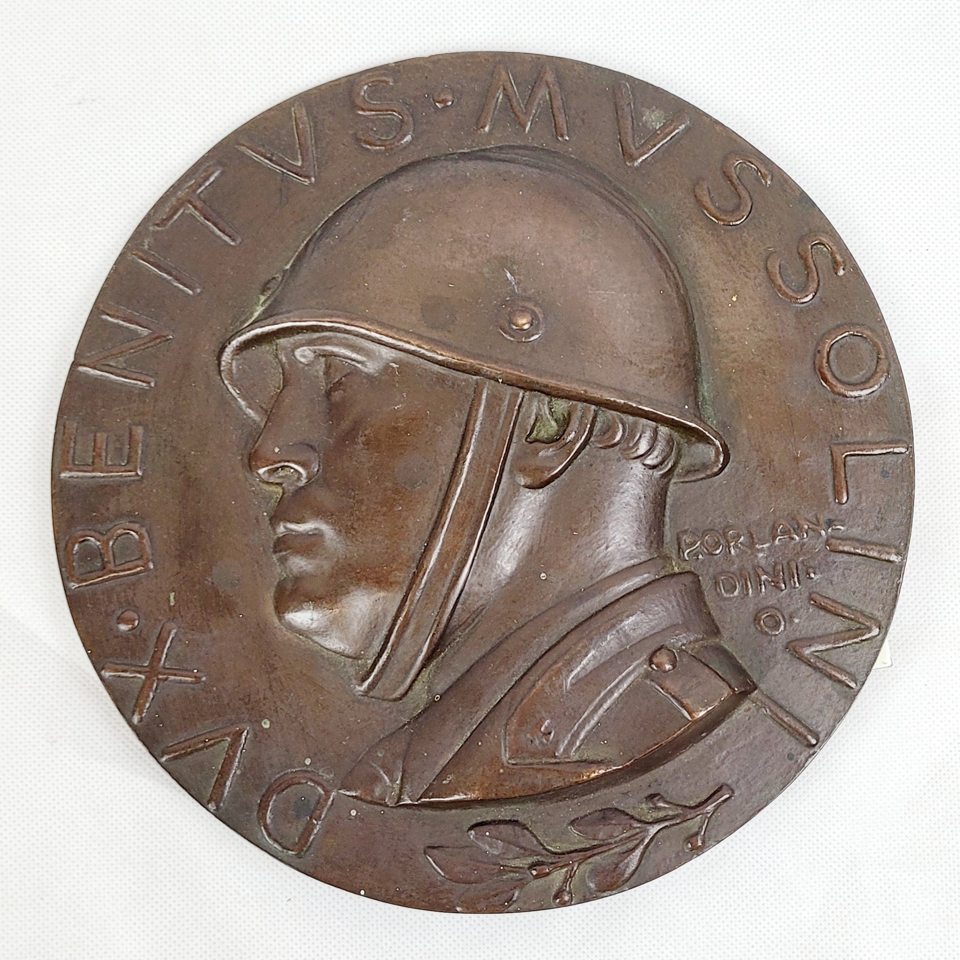 Benito Mussolini Bronze Plaque