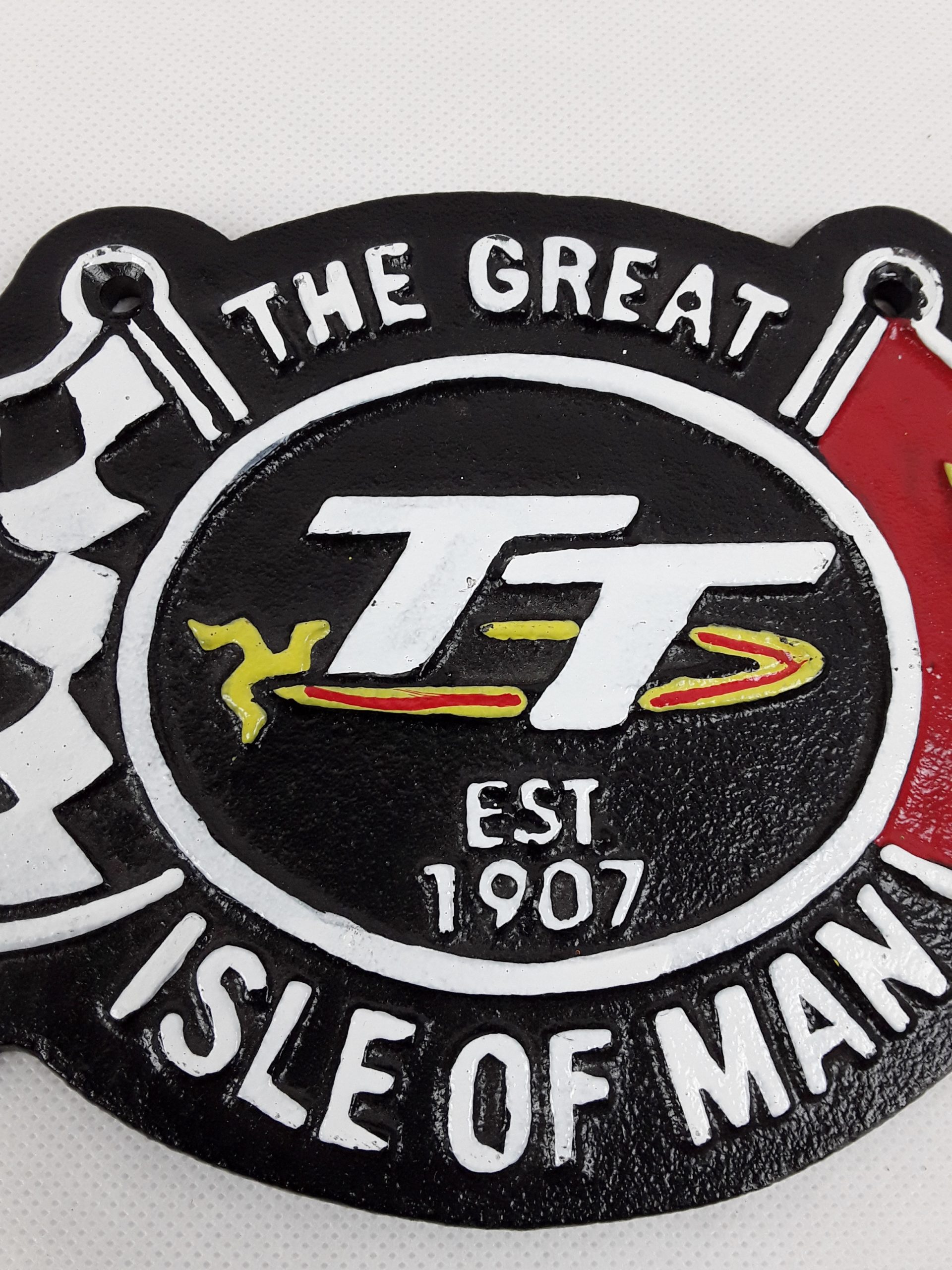 Isle Of Man TT Motorcycle Race Repro Cast Metal Advertising Sign - Image 2