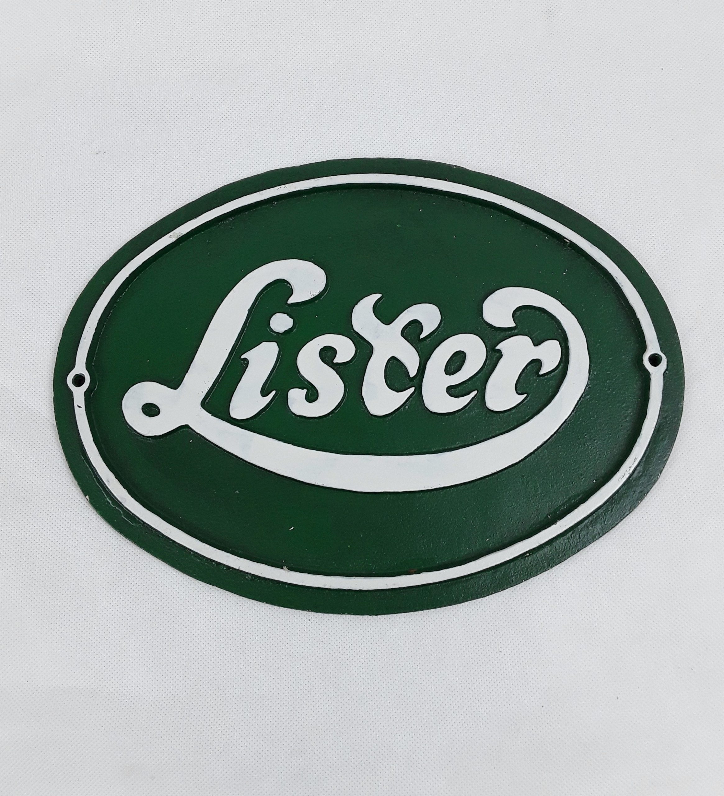 Lister Engines Repro Cast Metal Advertising Sign