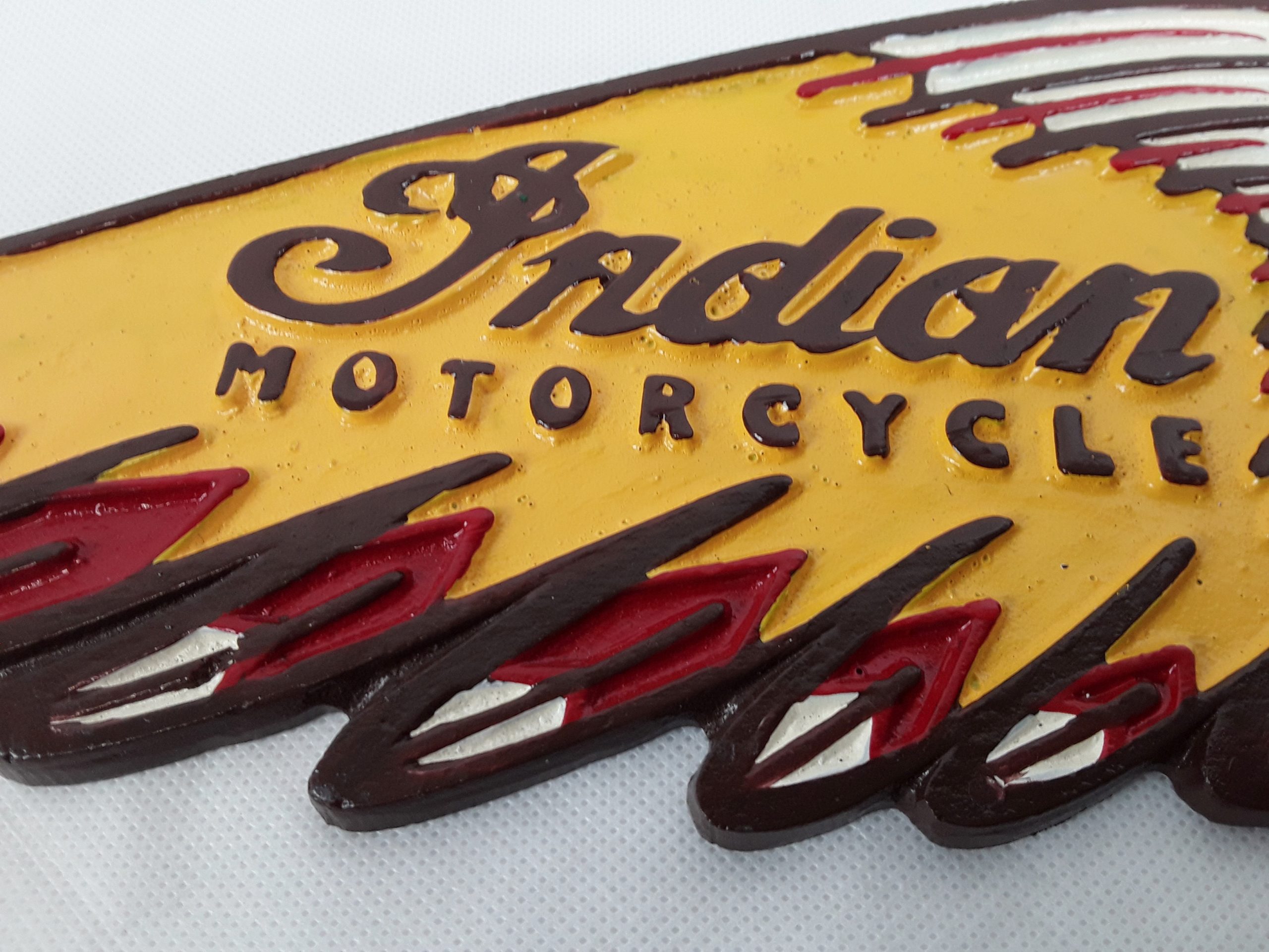 Indian Motorcycles Repro Cast Metal Advertising Sign - Image 3
