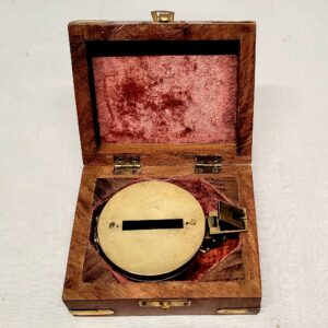 Vintage Cased Stanley Brass Prismatic Compass
