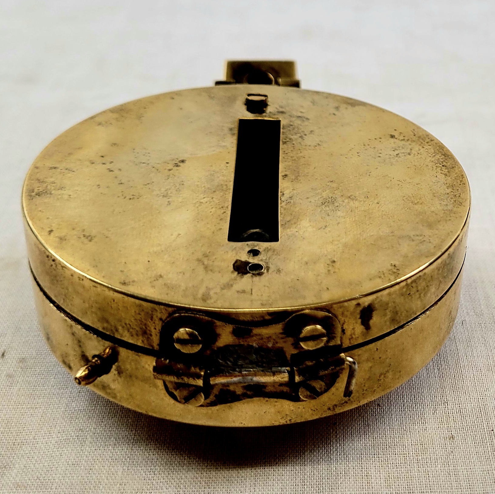Vintage Cased Stanley Brass Prismatic Compass - Image 3