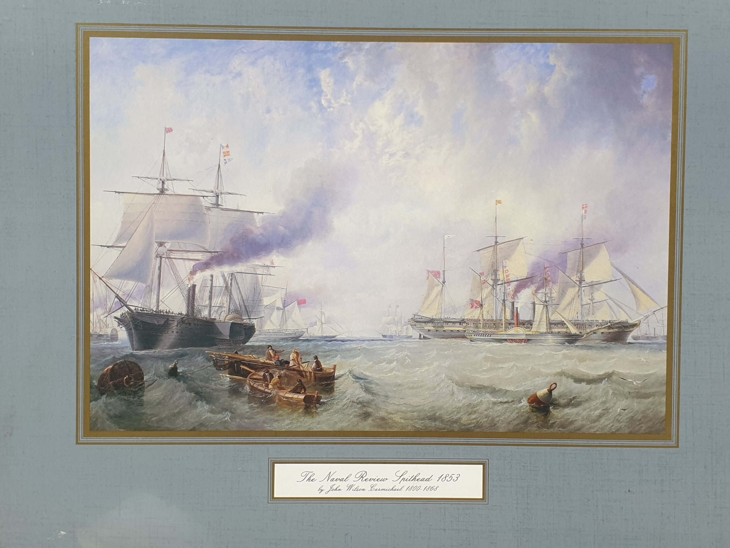 Framed Naval Review Spithead 1853 Print - Image 2
