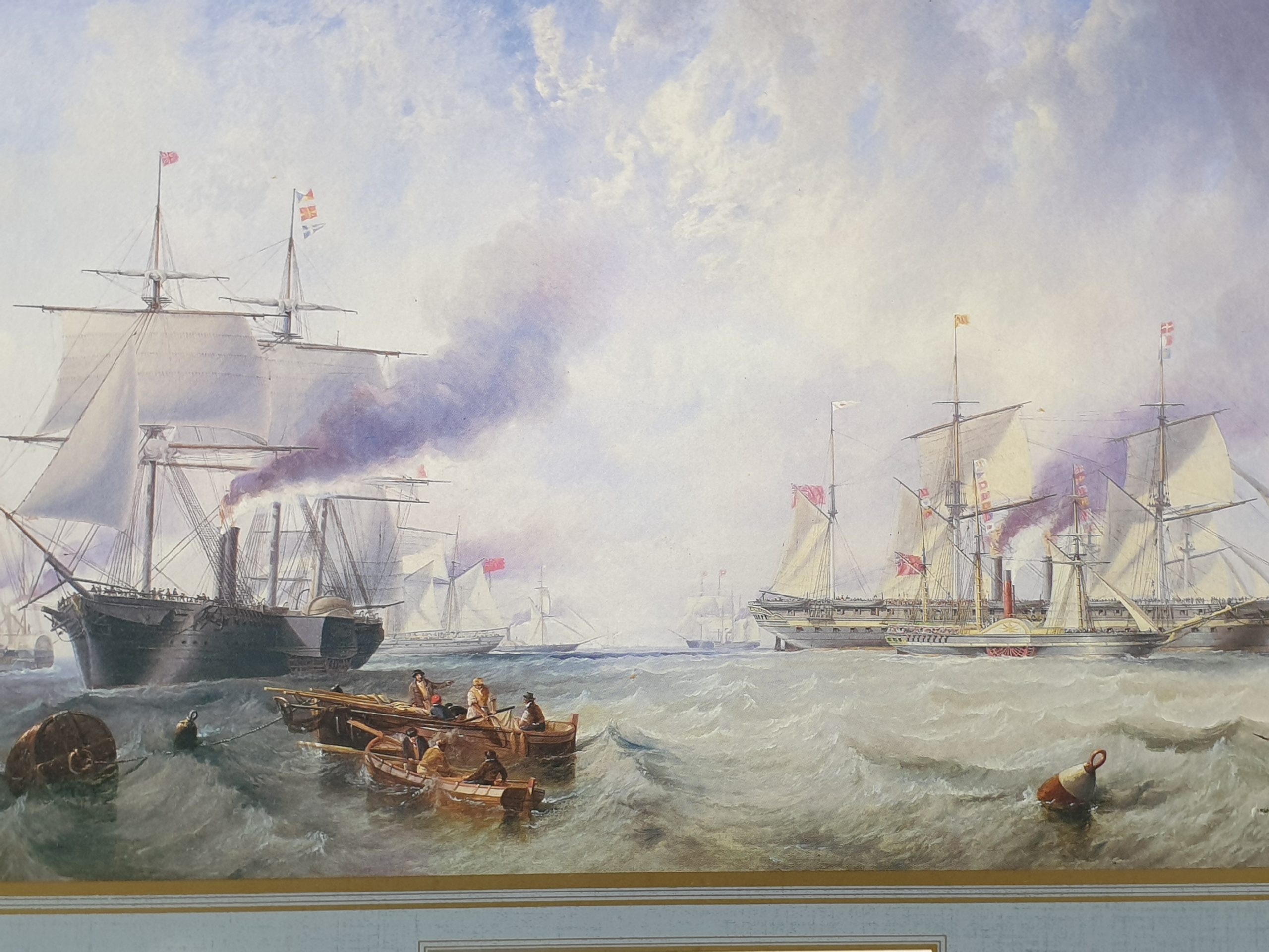 Framed Naval Review Spithead 1853 Print - Image 3