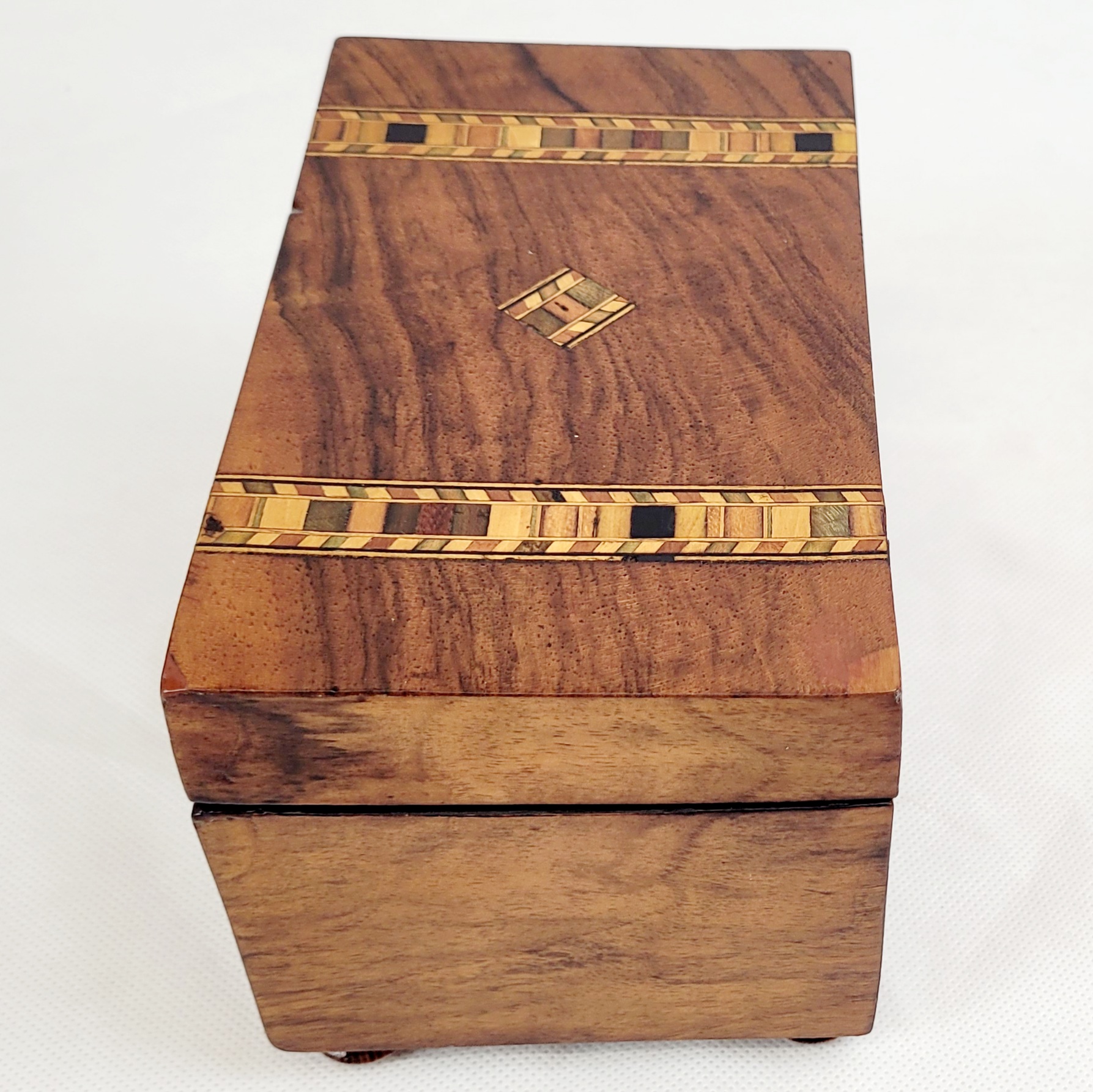 Victorian Marquetry Tea Caddy - Image 4