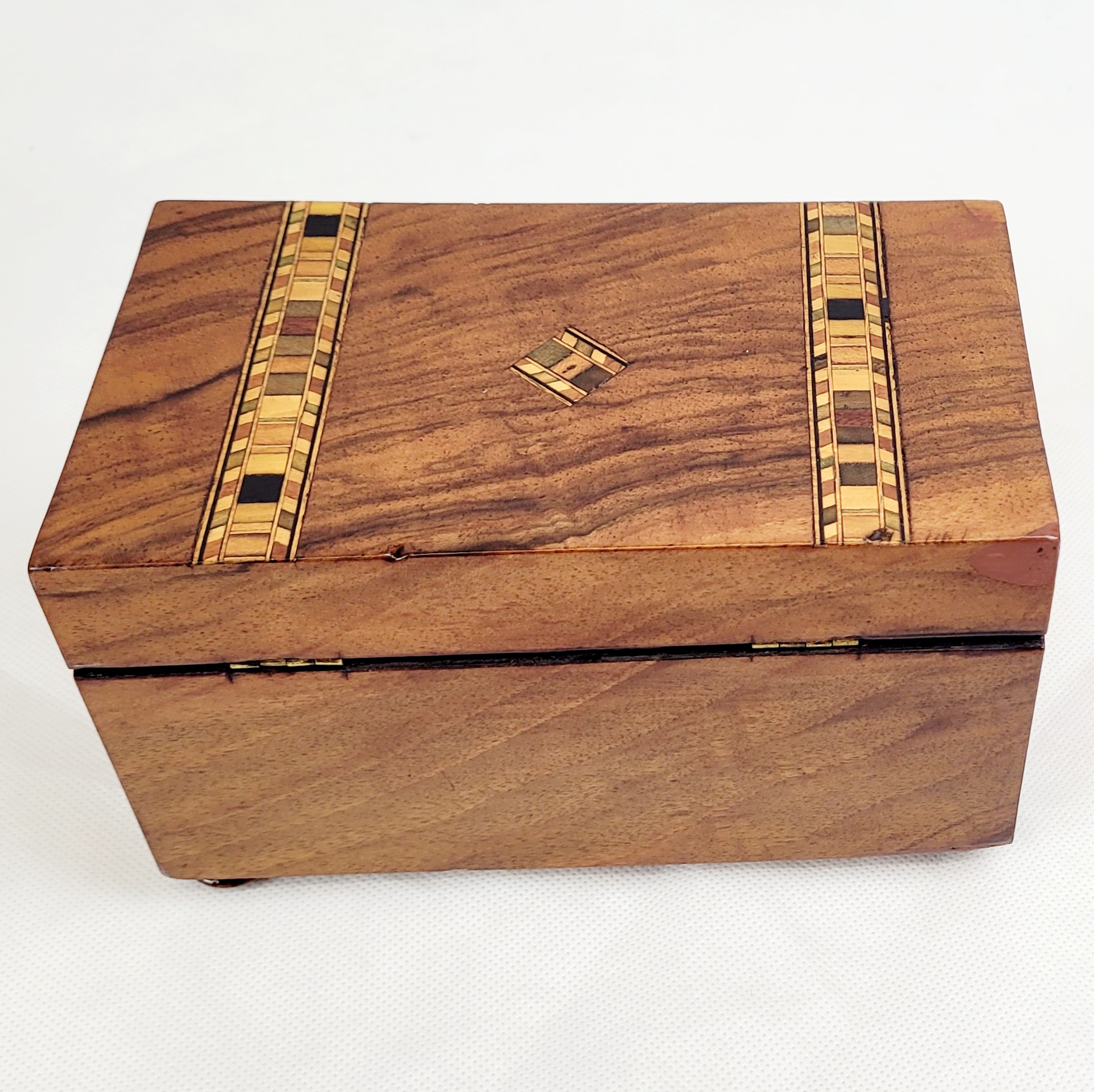 Victorian Marquetry Tea Caddy - Image 2