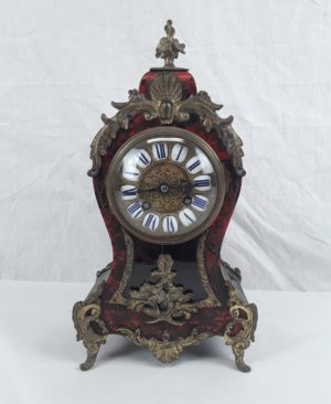 19th Century Striking French Boulle Work Mantel Clock 8 Day Movement By Samuel Marti