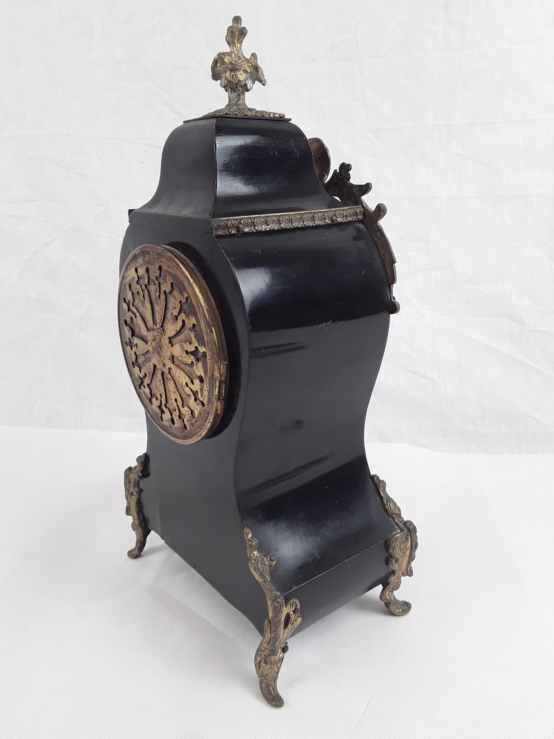 19th Century Striking French Boulle Work Mantel Clock 8 Day Movement By Samuel Marti - Image 4