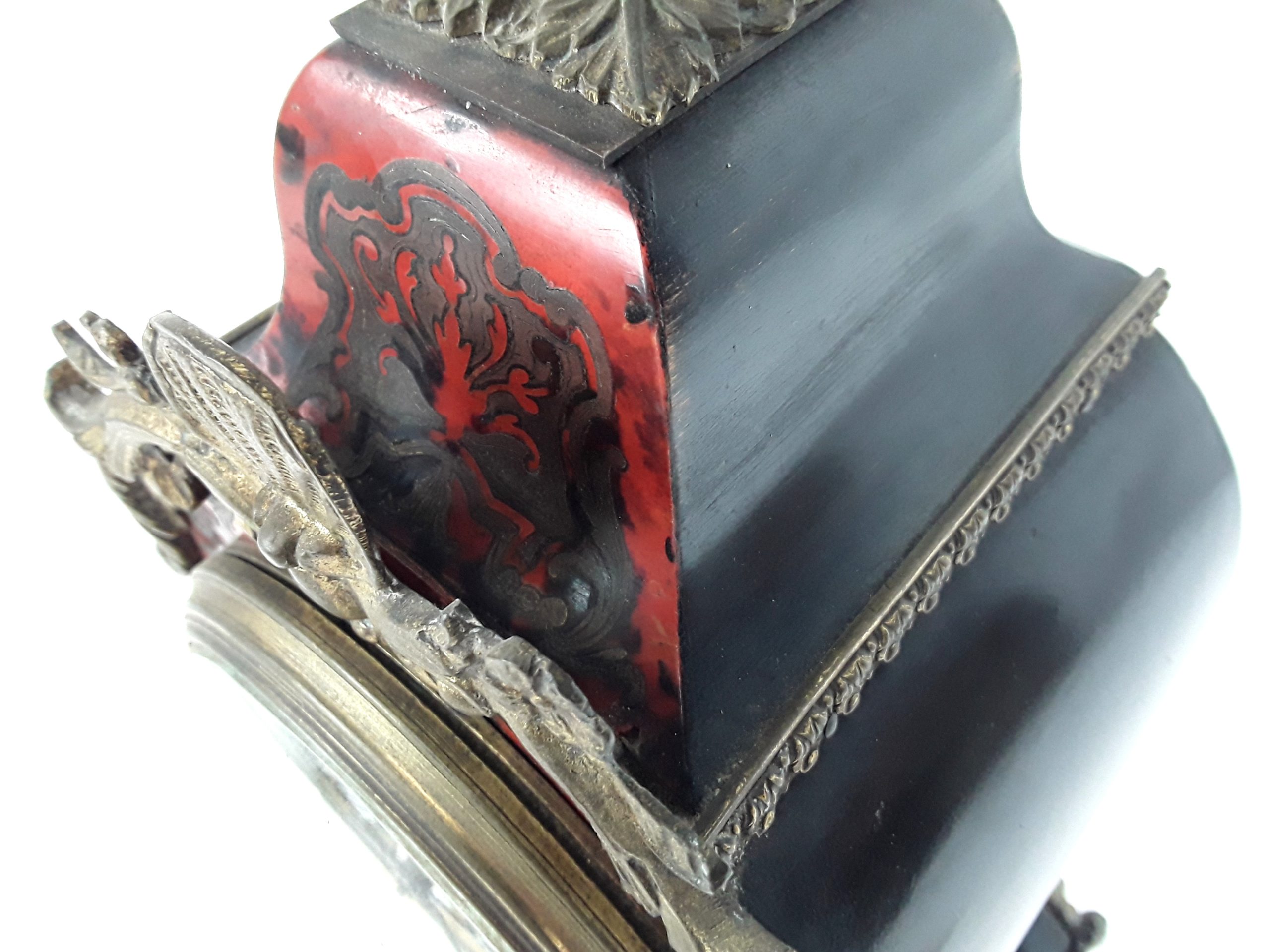 19th Century Striking French Boulle Work Mantel Clock 8 Day Movement By Samuel Marti - Image 9