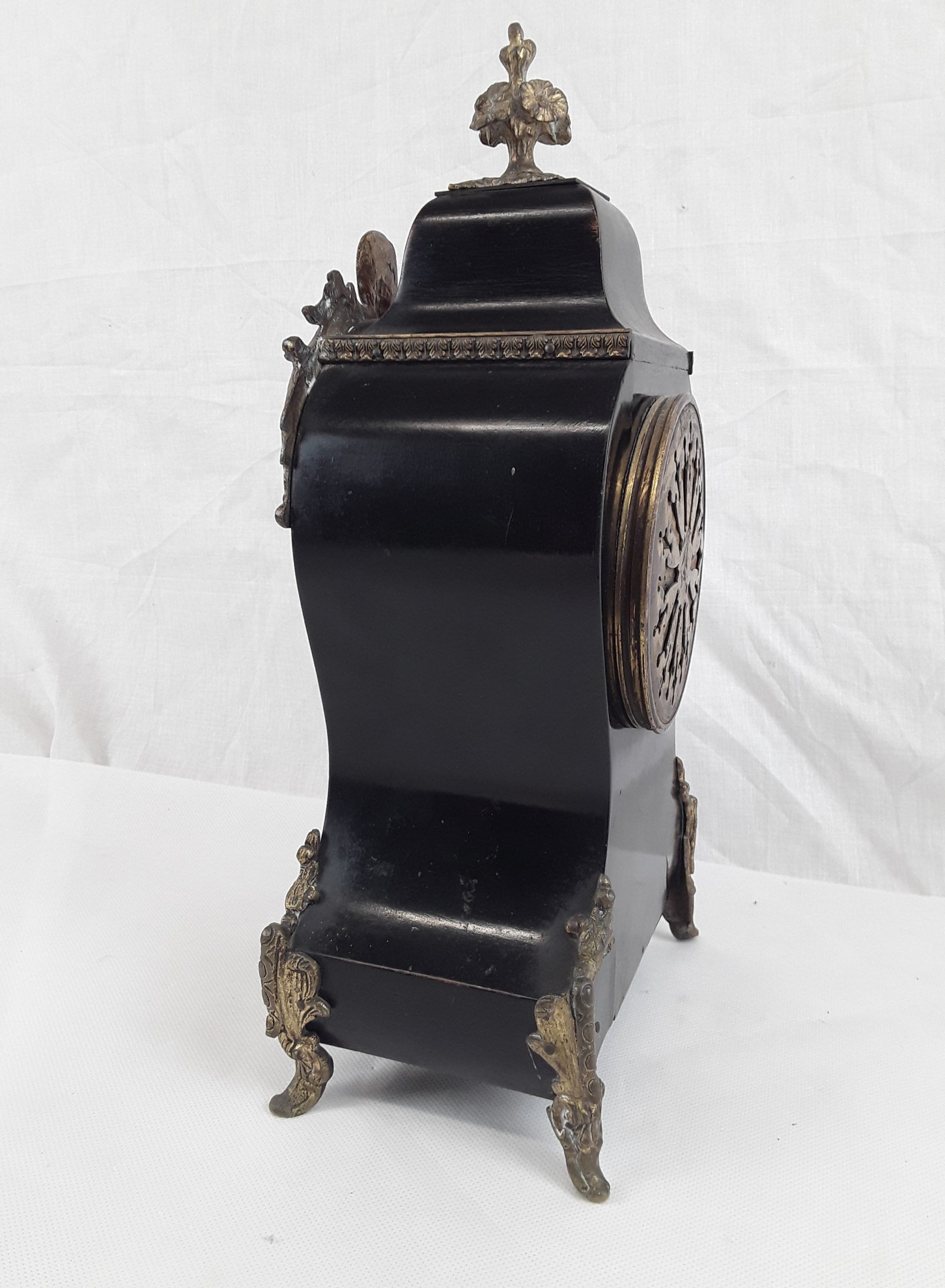 19th Century Striking French Boulle Work Mantel Clock 8 Day Movement By Samuel Marti - Image 5
