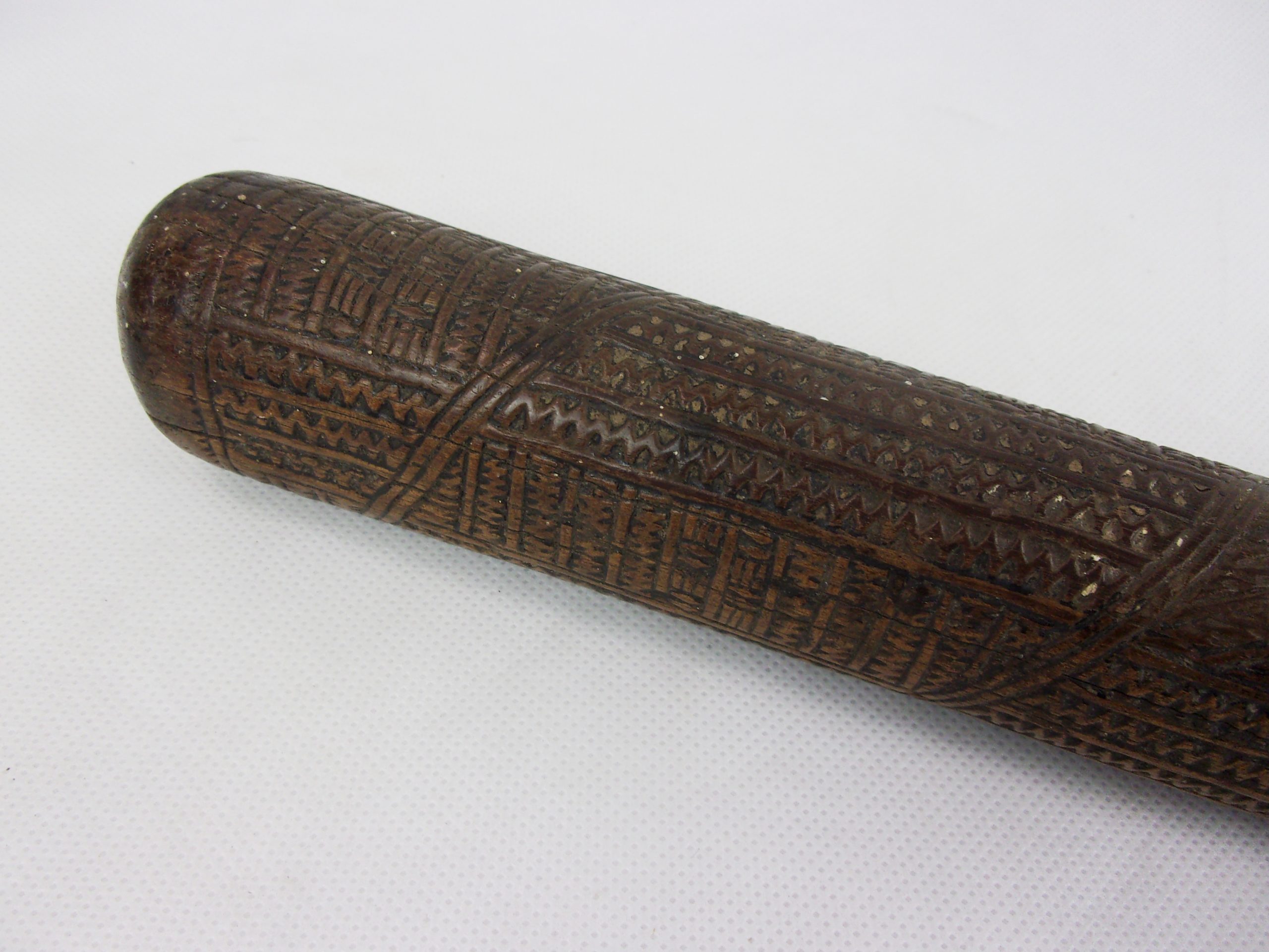 19th Century Tongan Ironwood Aku Pouai Pole Club - Image 13