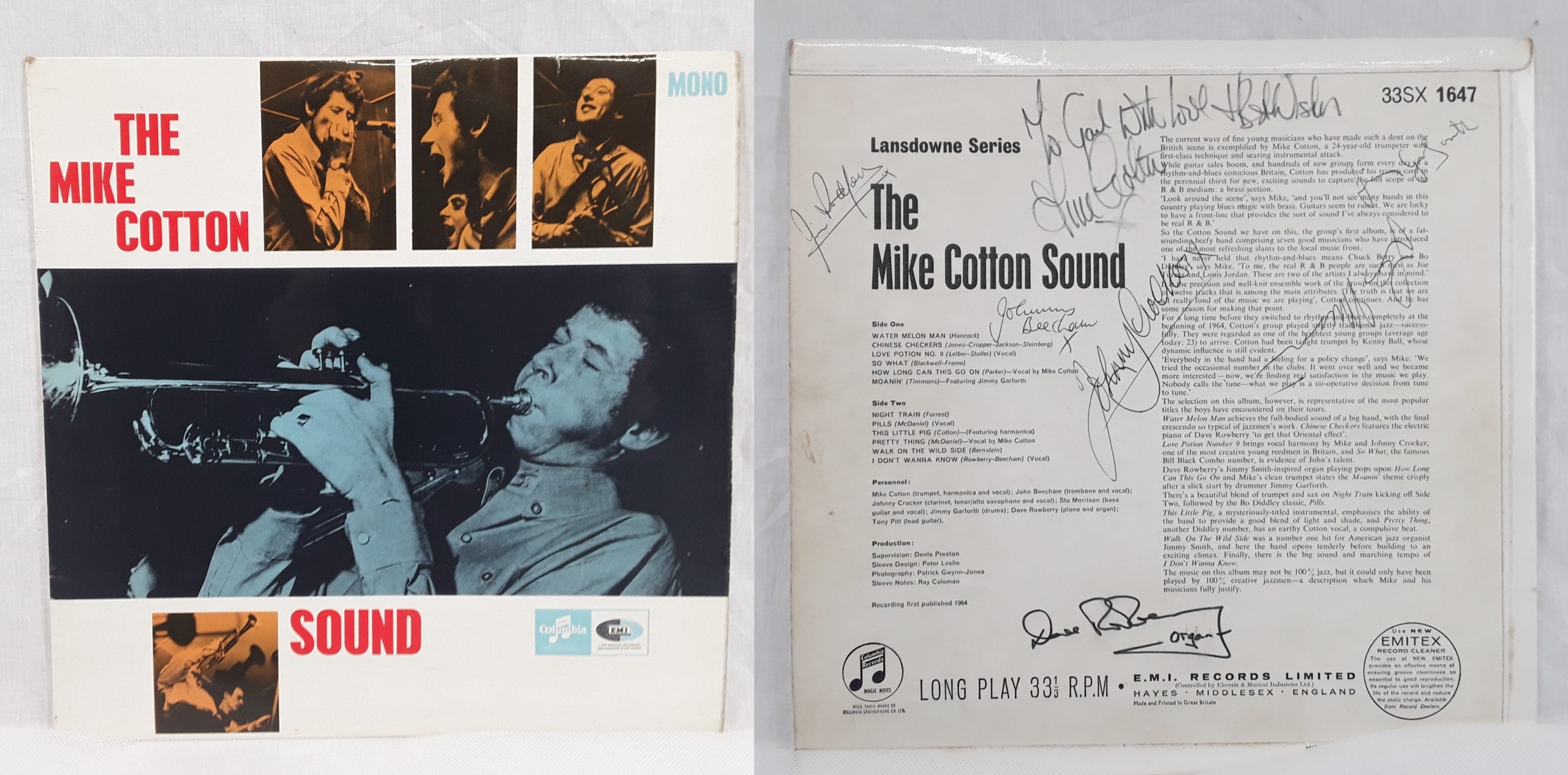 The Mike Cotton Sound SIGNED Mono 1964 Vinyl LP RARE