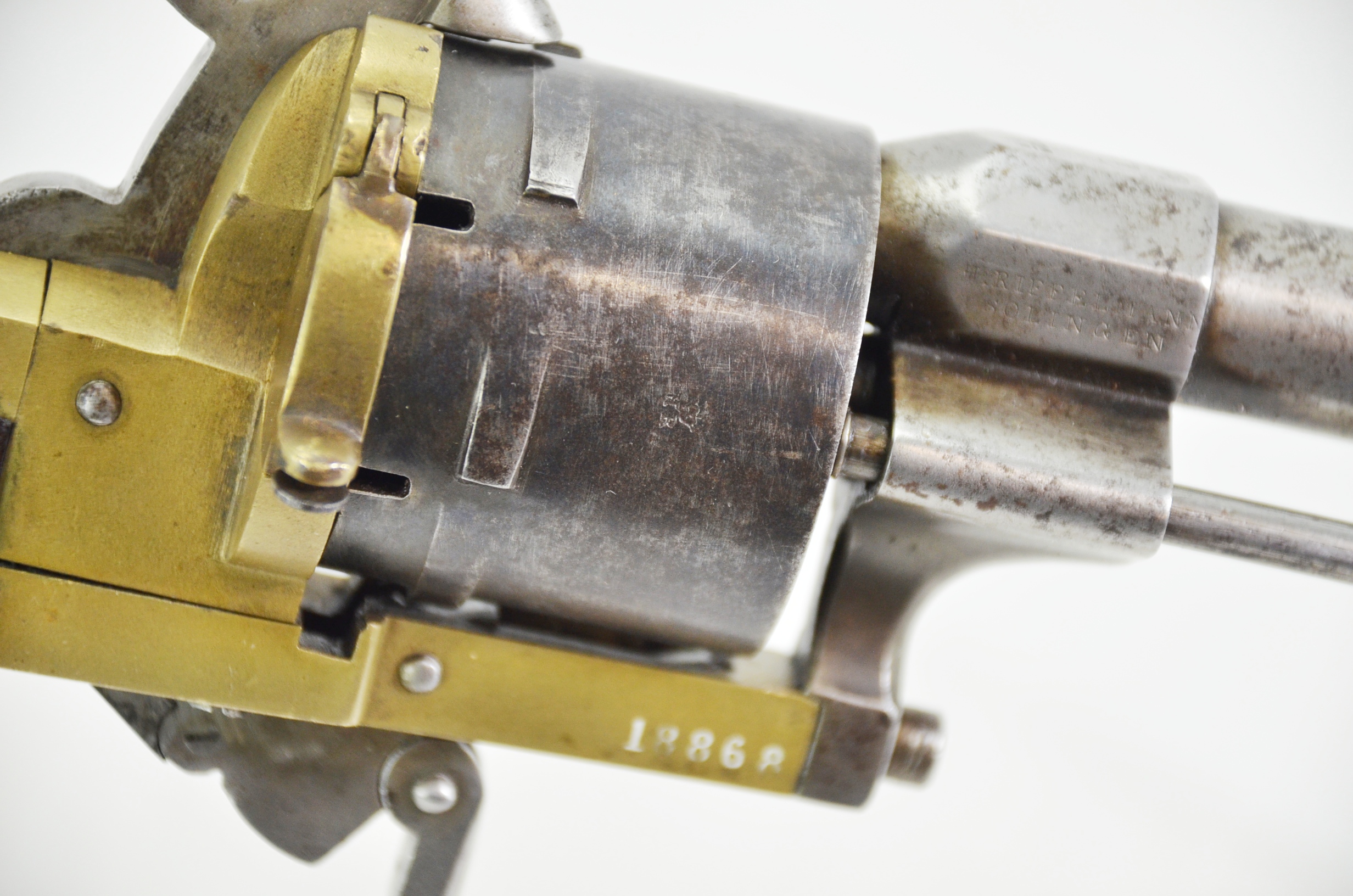A German 6 shot 12mm Lefaucheux double action pinfire revolver, number 18868, c 1865. - Image 8