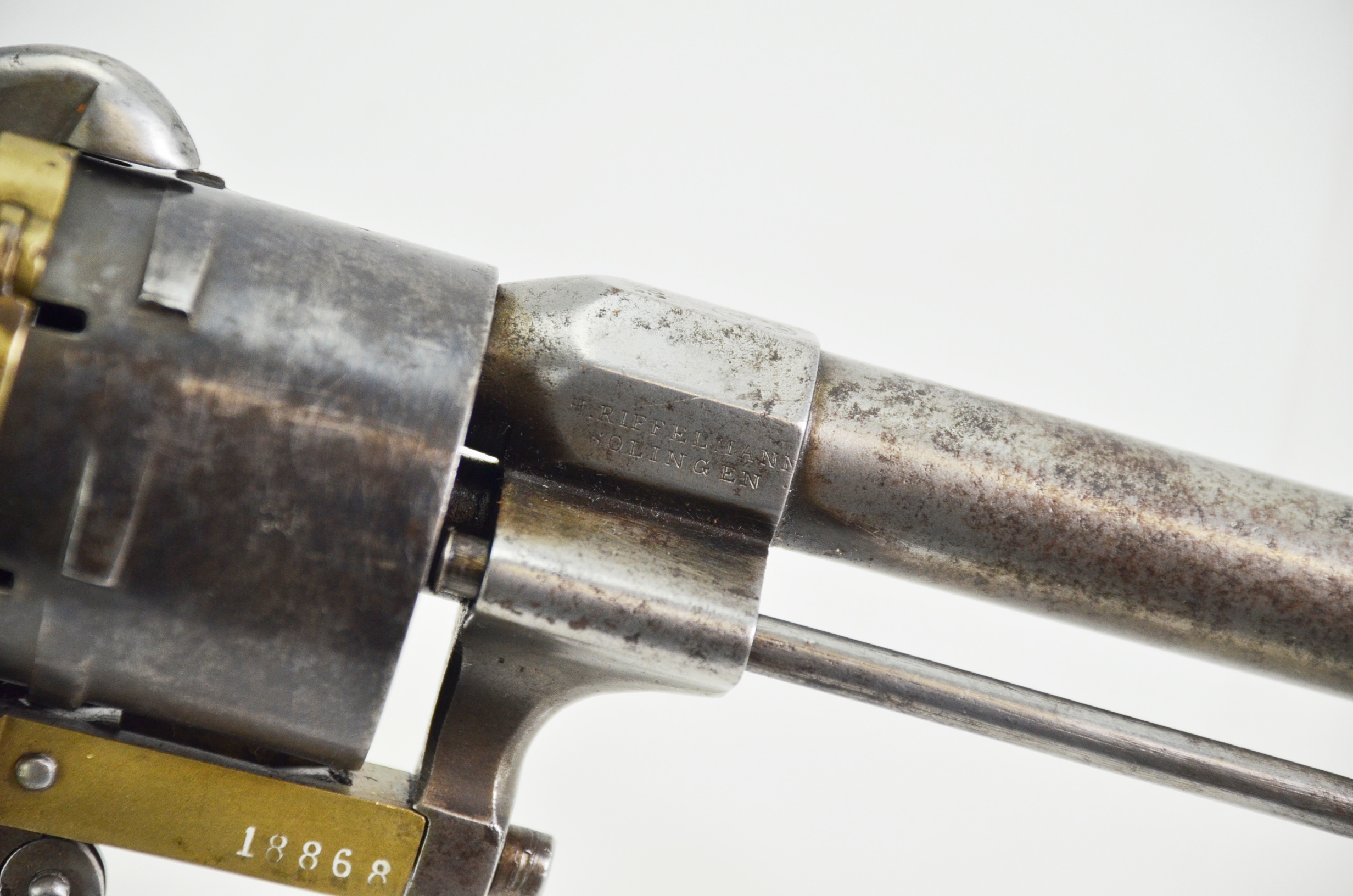 A German 6 shot 12mm Lefaucheux double action pinfire revolver, number 18868, c 1865. - Image 10