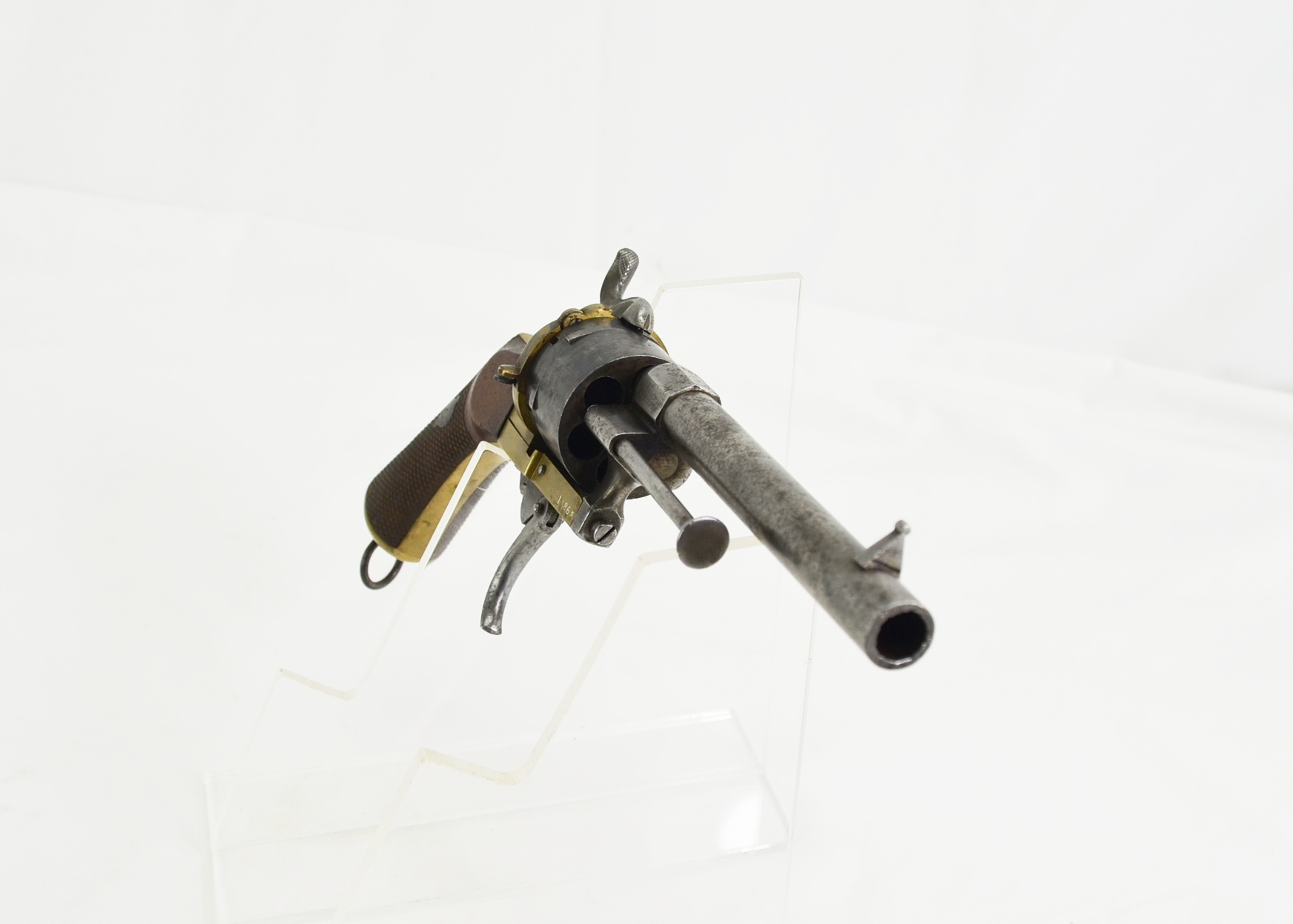 A German 6 shot 12mm Lefaucheux double action pinfire revolver, number 18868, c 1865. - Image 11
