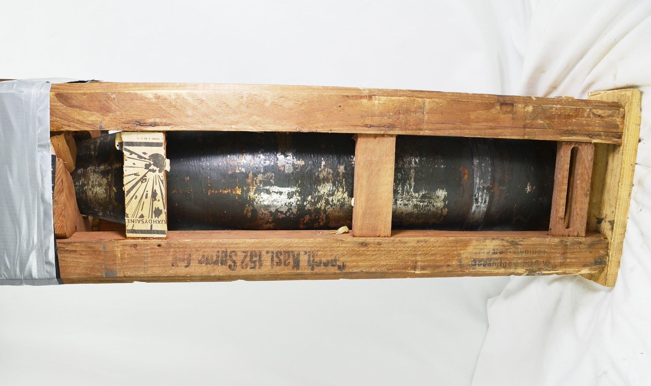 WW2 German 15.2cm Howitzer Shell with Waffenamt Rare Item - Image 12