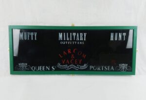 Edwardian Larcom & Vacey of Portsea Military Outfitters Shop Sign