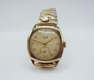 9ct Gold Aristo Gents Manual Wind Wrist Watch c1954