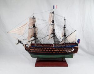 French Three Decker 1757 Ville De Paris Model Ship