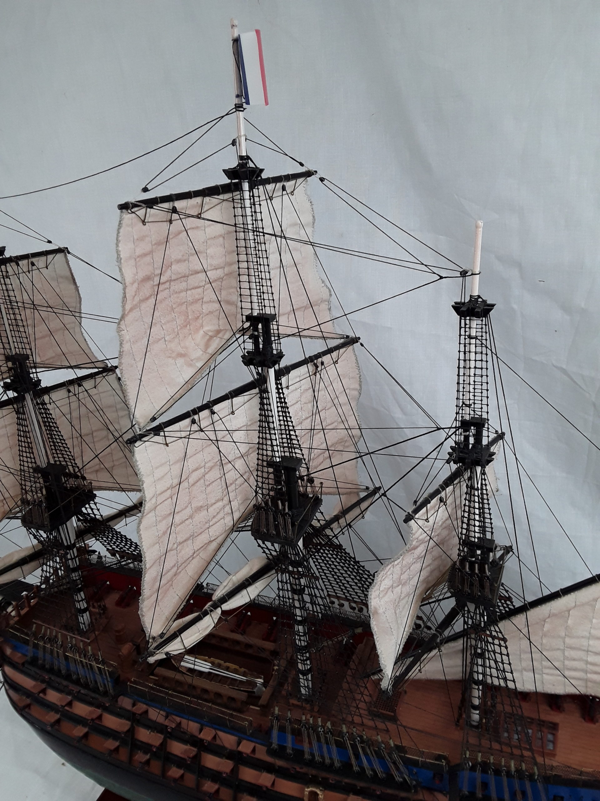 French Three Decker 1757 Ville De Paris Model Ship - Image 14
