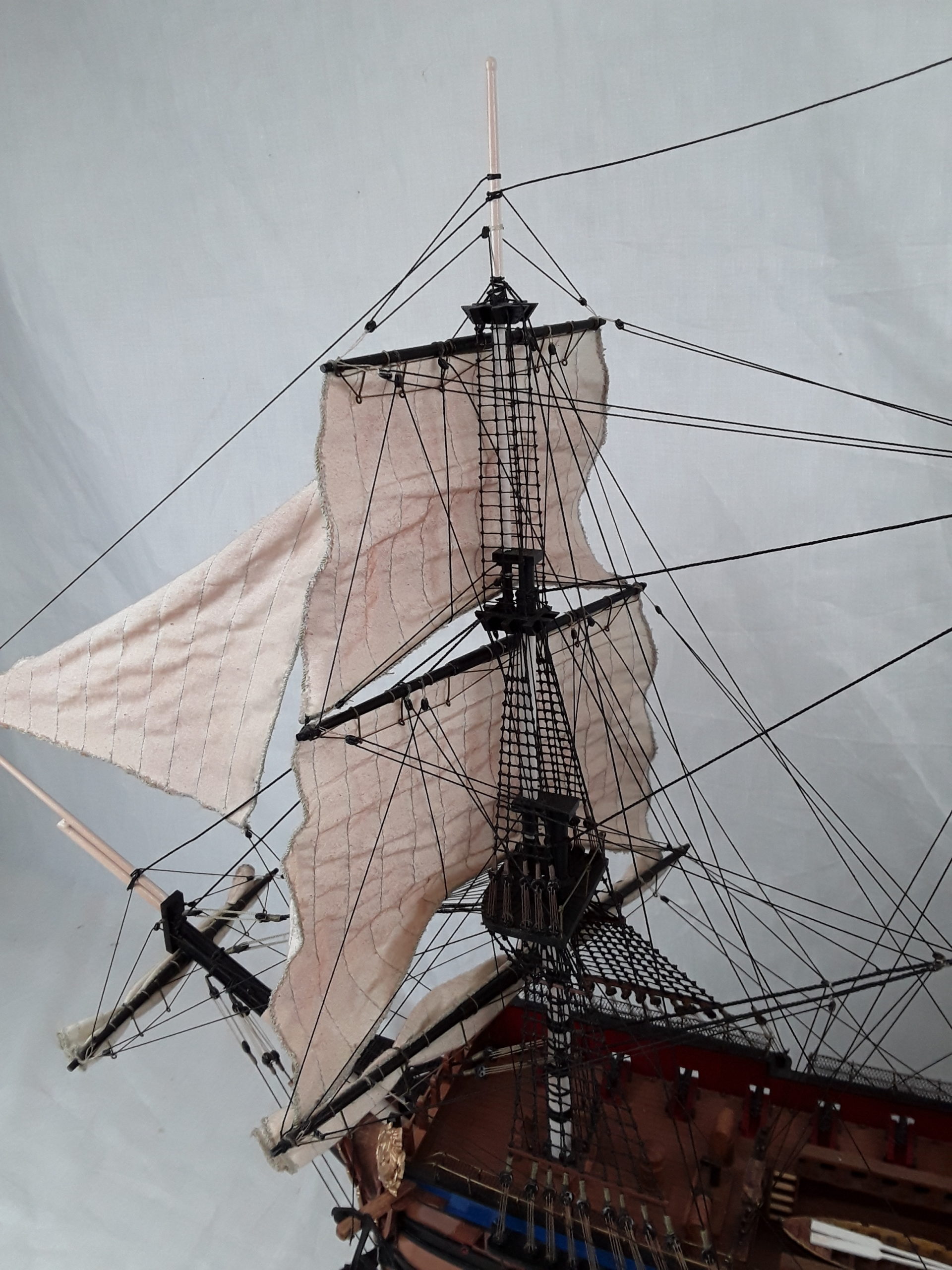 French Three Decker 1757 Ville De Paris Model Ship - Image 13