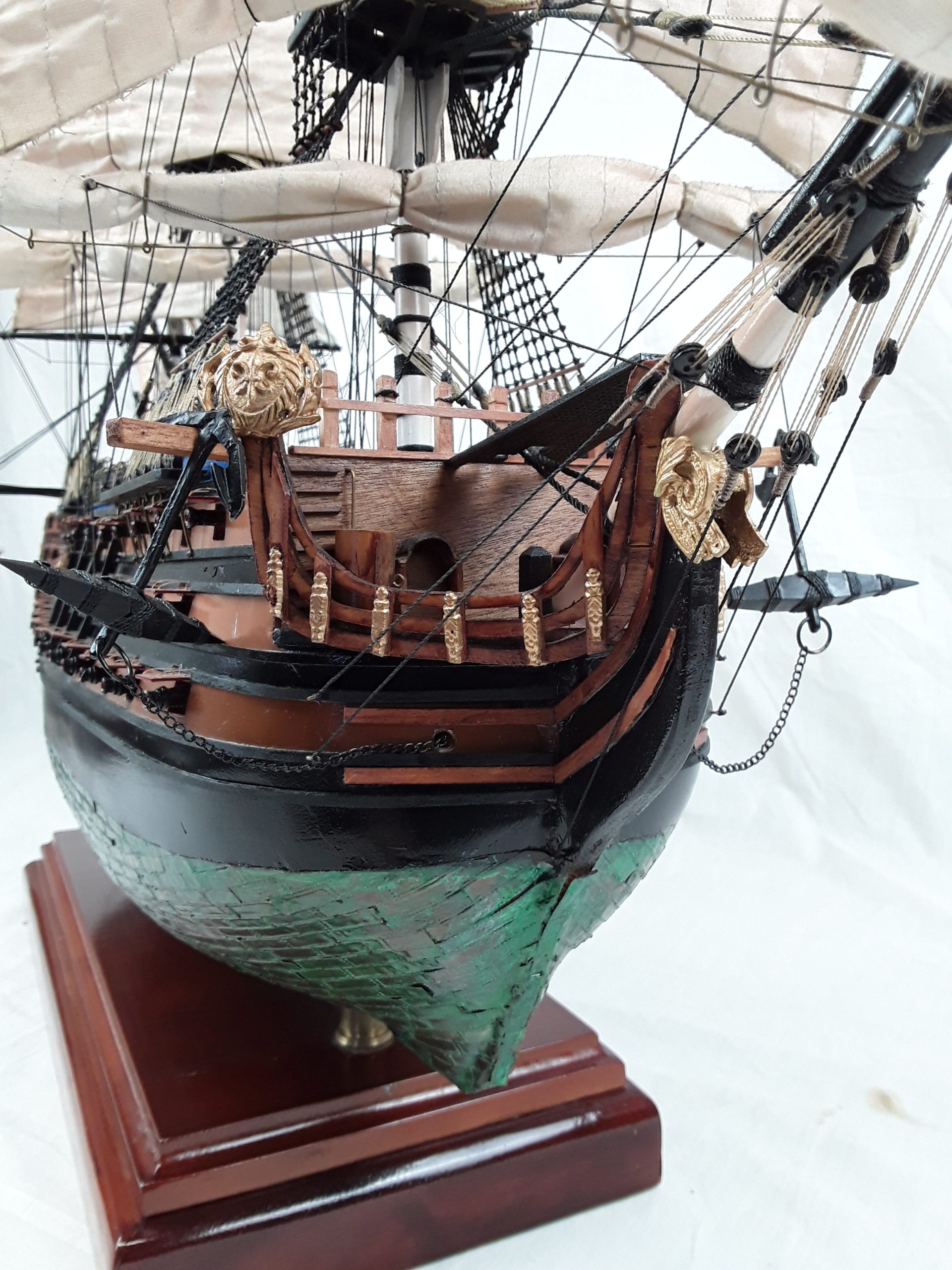 French Three Decker 1757 Ville De Paris Model Ship - Image 2