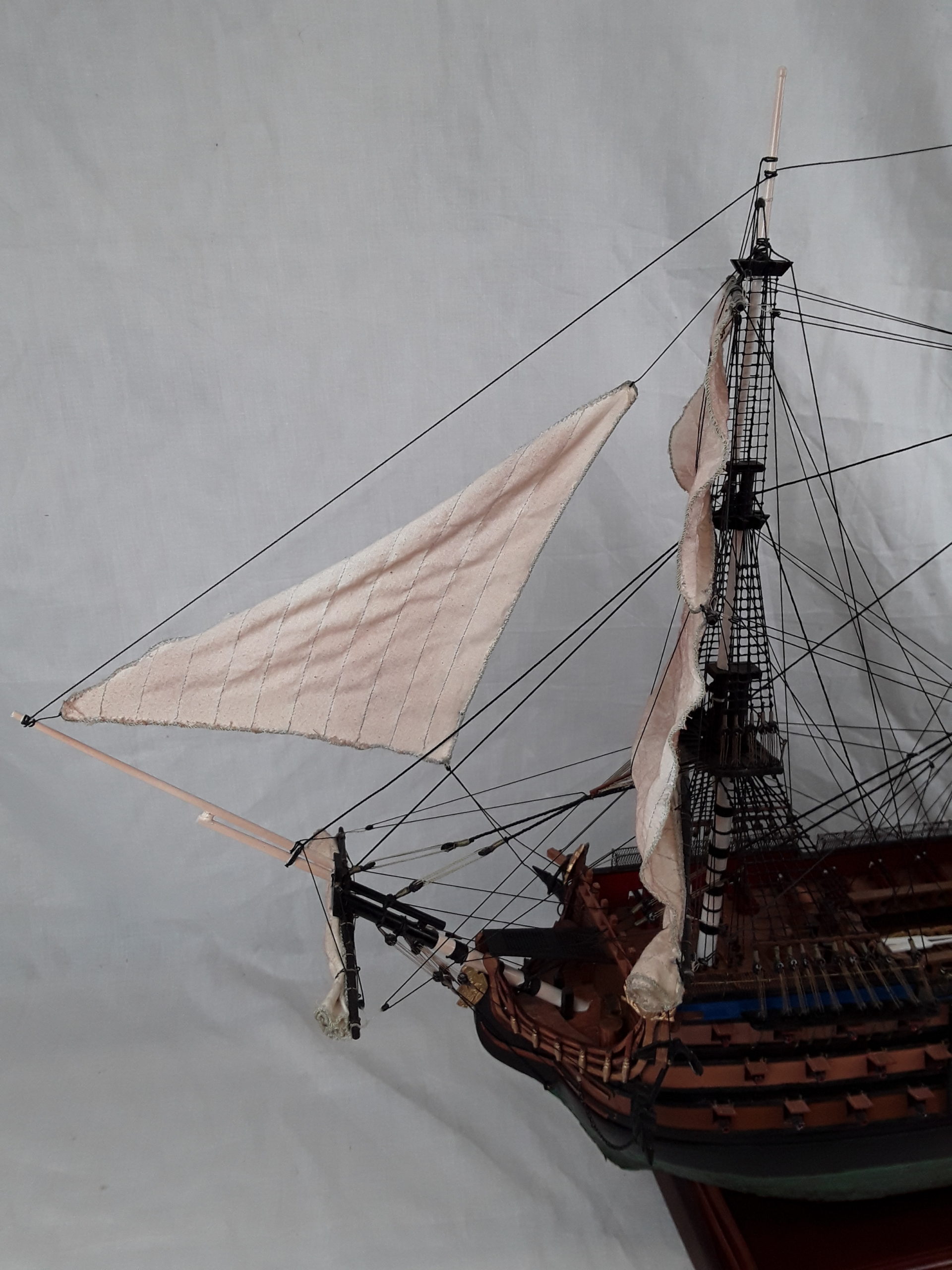 French Three Decker 1757 Ville De Paris Model Ship - Image 17
