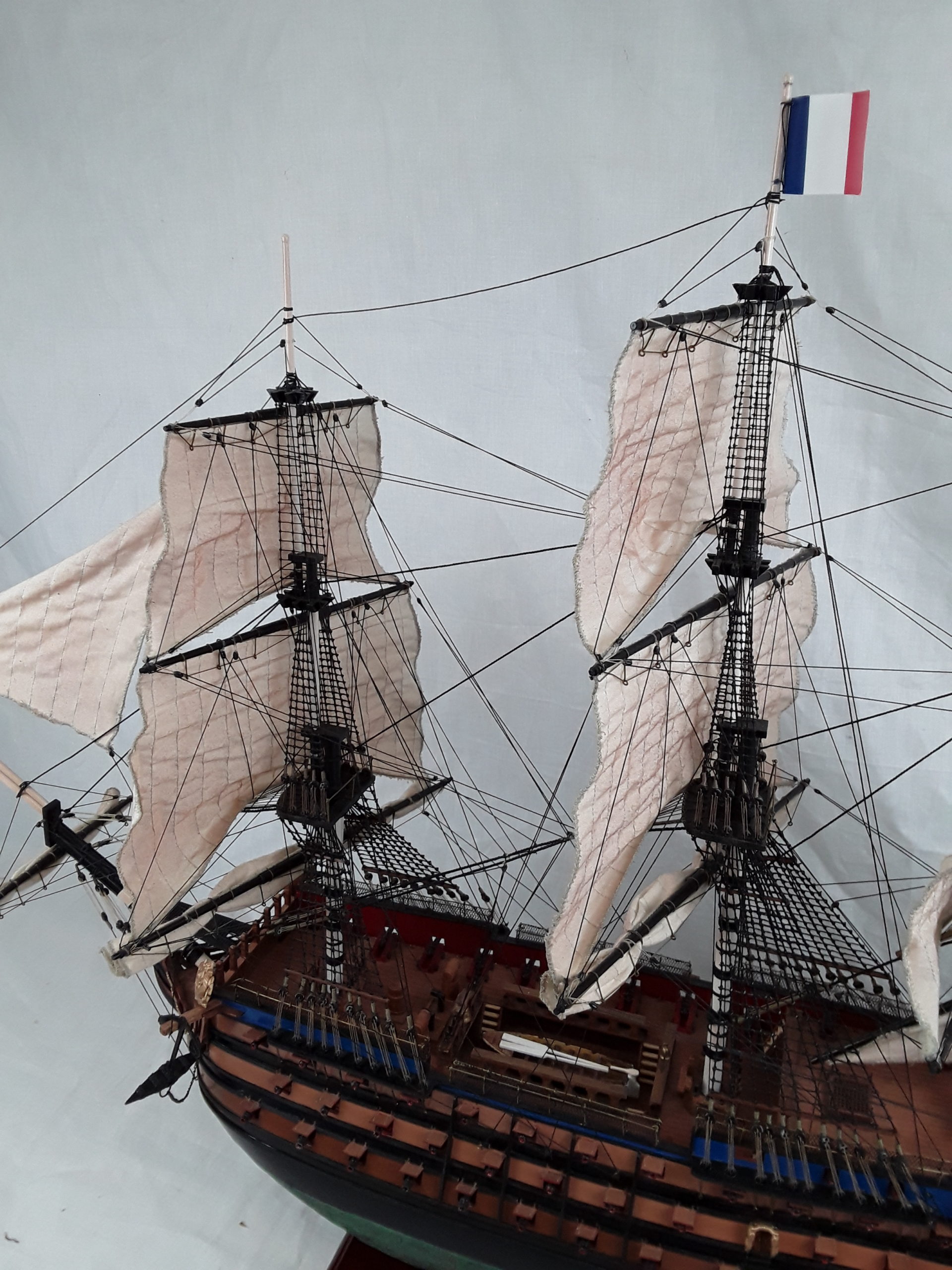 French Three Decker 1757 Ville De Paris Model Ship - Image 16