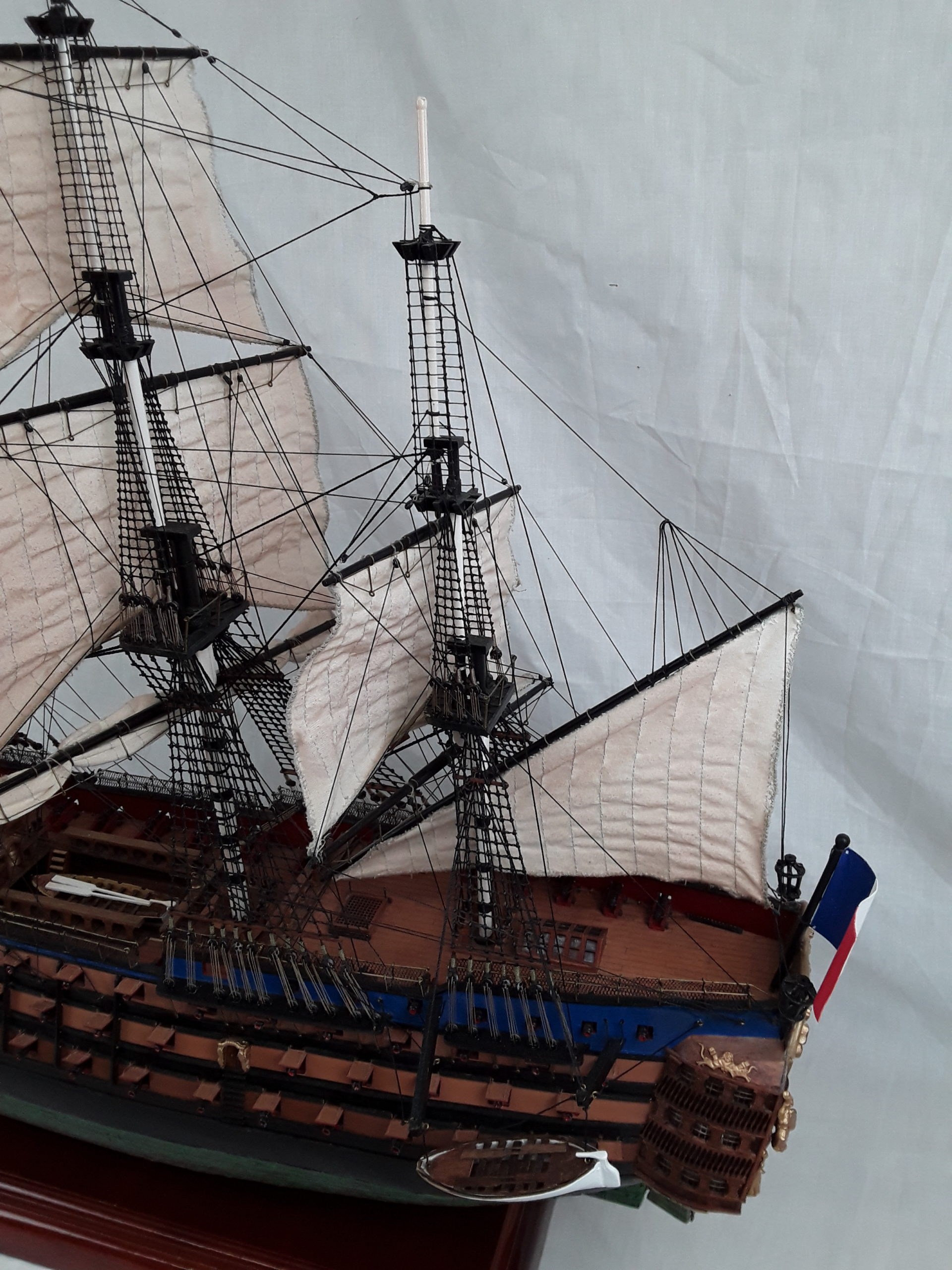 French Three Decker 1757 Ville De Paris Model Ship - Image 15