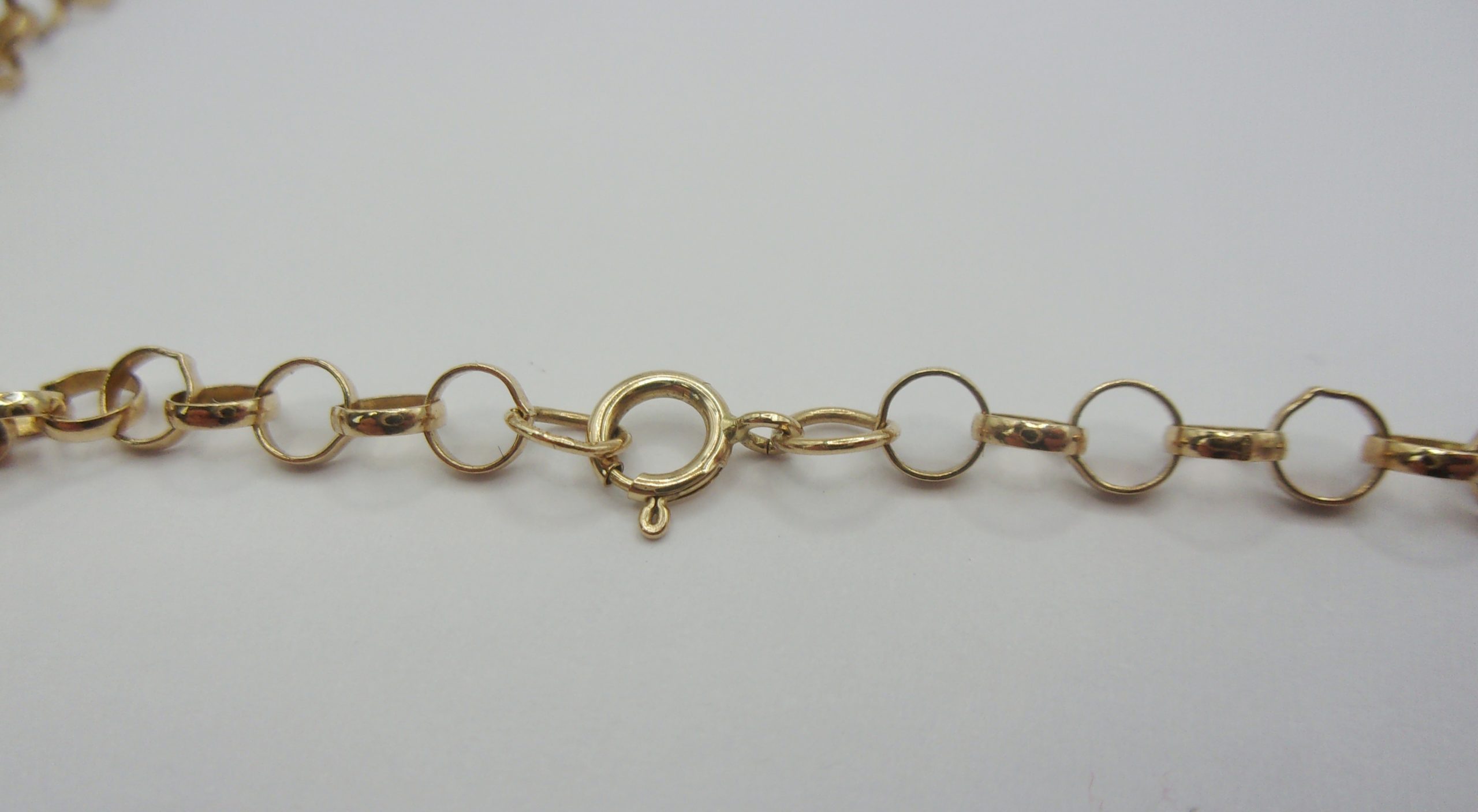 9ct Gold Belcher Rolo Chain Necklace 24 Inches - Image 7
