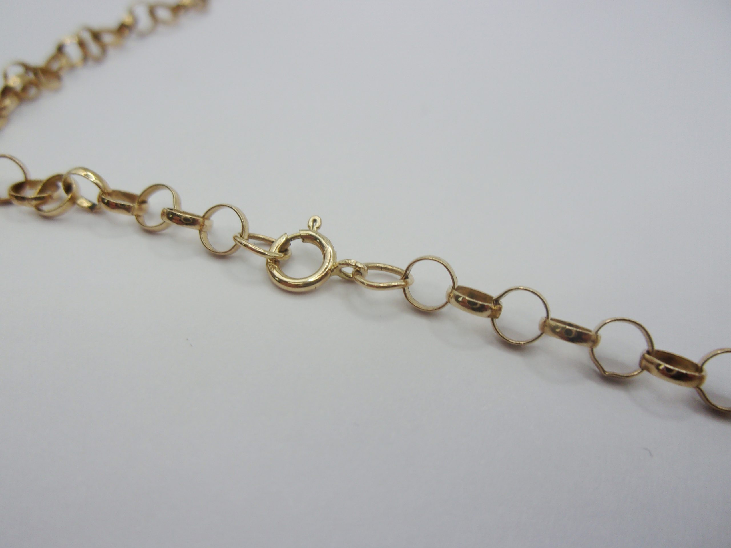 9ct Gold Belcher Rolo Chain Necklace 24 Inches - Image 8