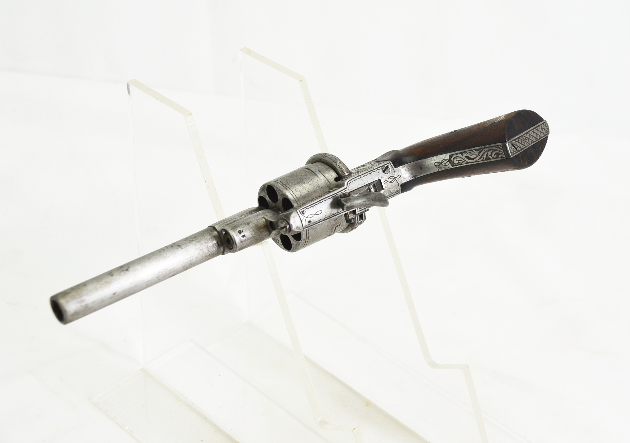 Pre-1877 Lefaucheux Ornate Pinfire Revolver - Image 10