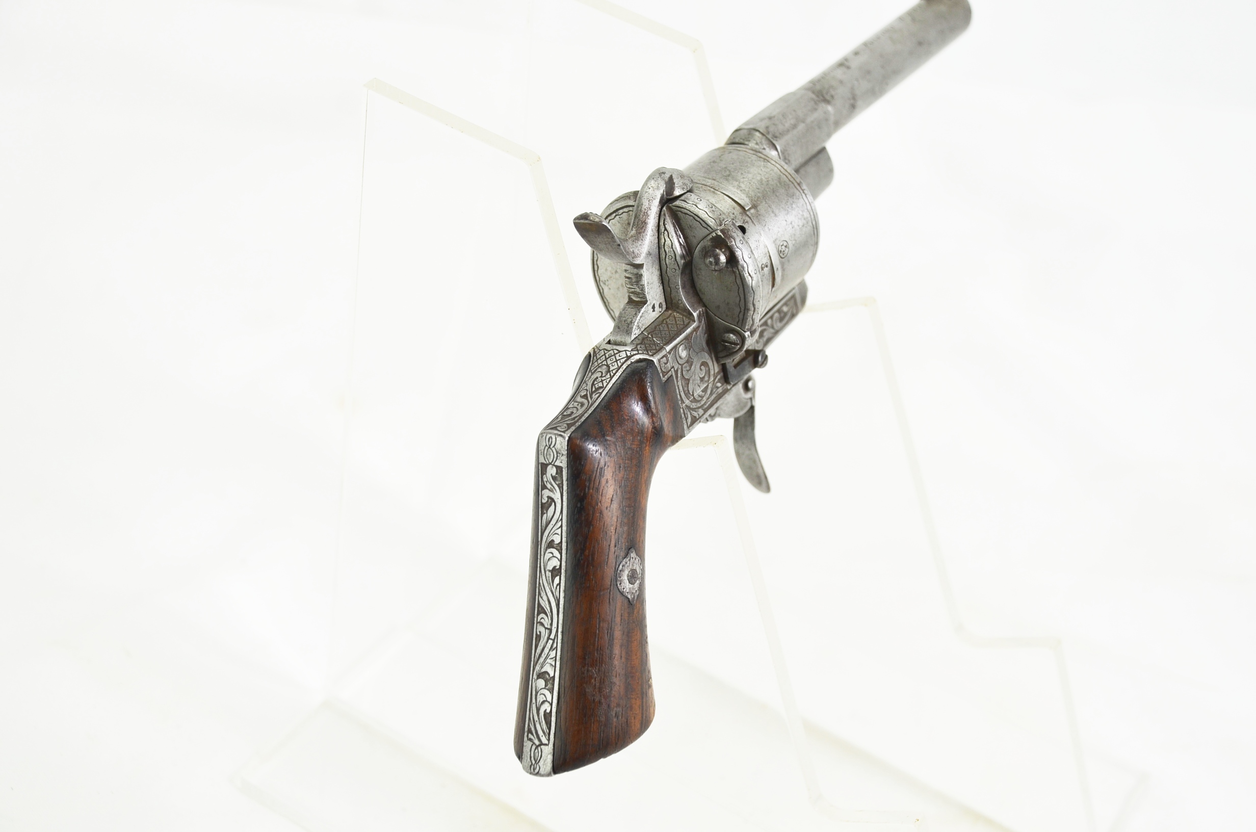 Pre-1877 Lefaucheux Ornate Pinfire Revolver - Image 5