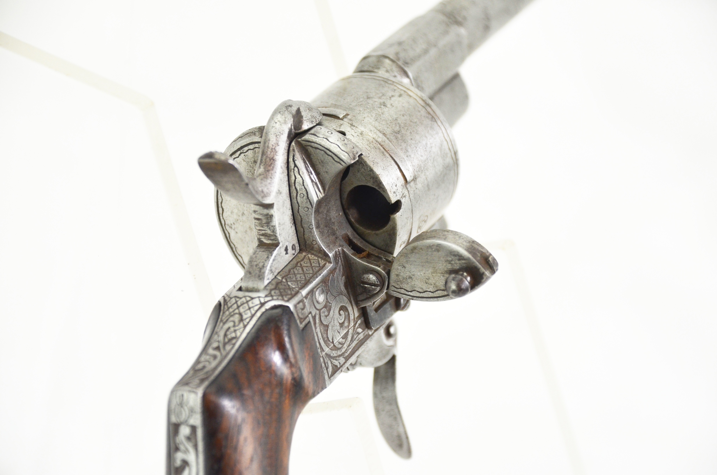 Pre-1877 Lefaucheux Ornate Pinfire Revolver - Image 6