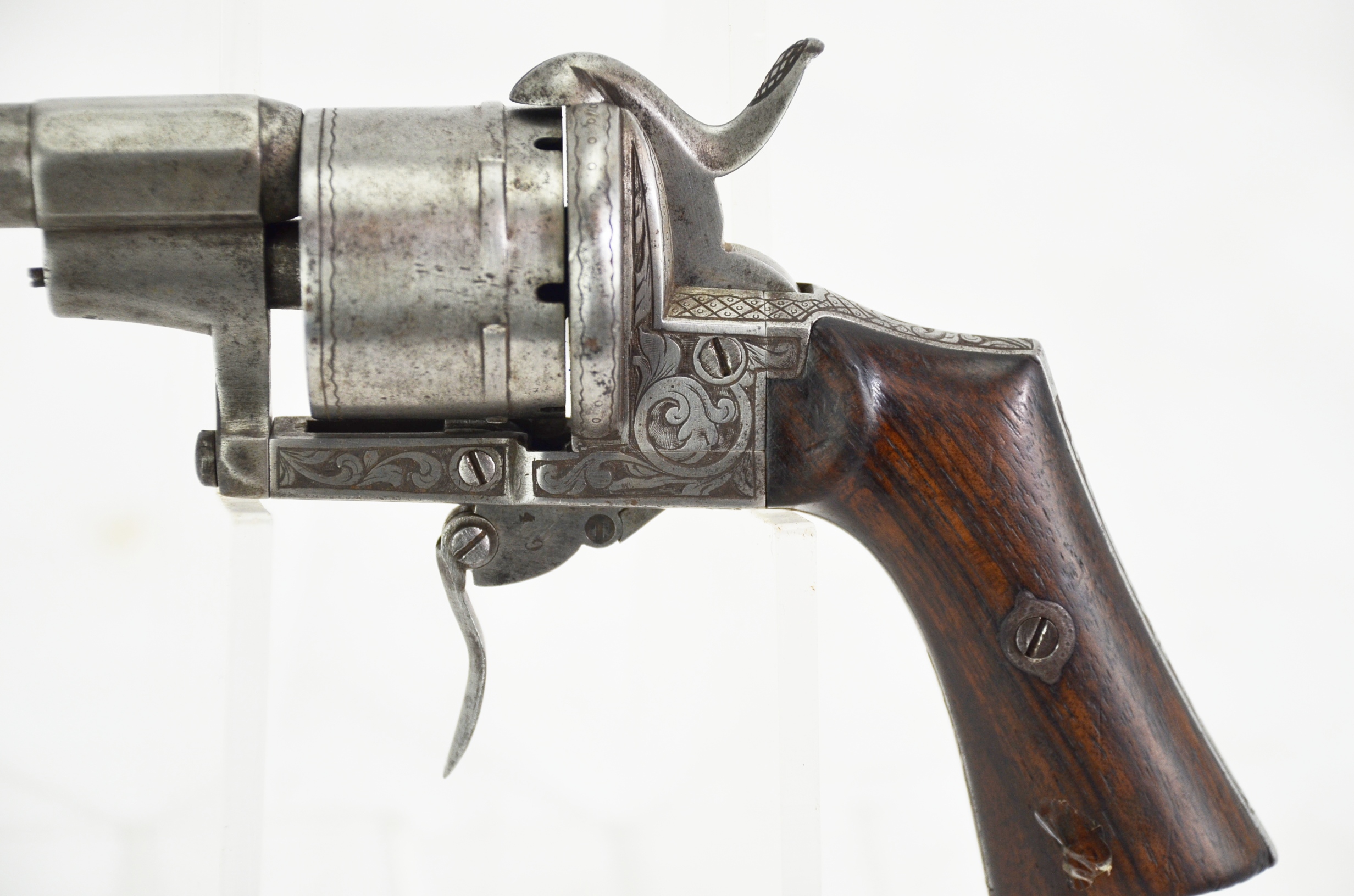 Pre-1877 Lefaucheux Ornate Pinfire Revolver - Image 8