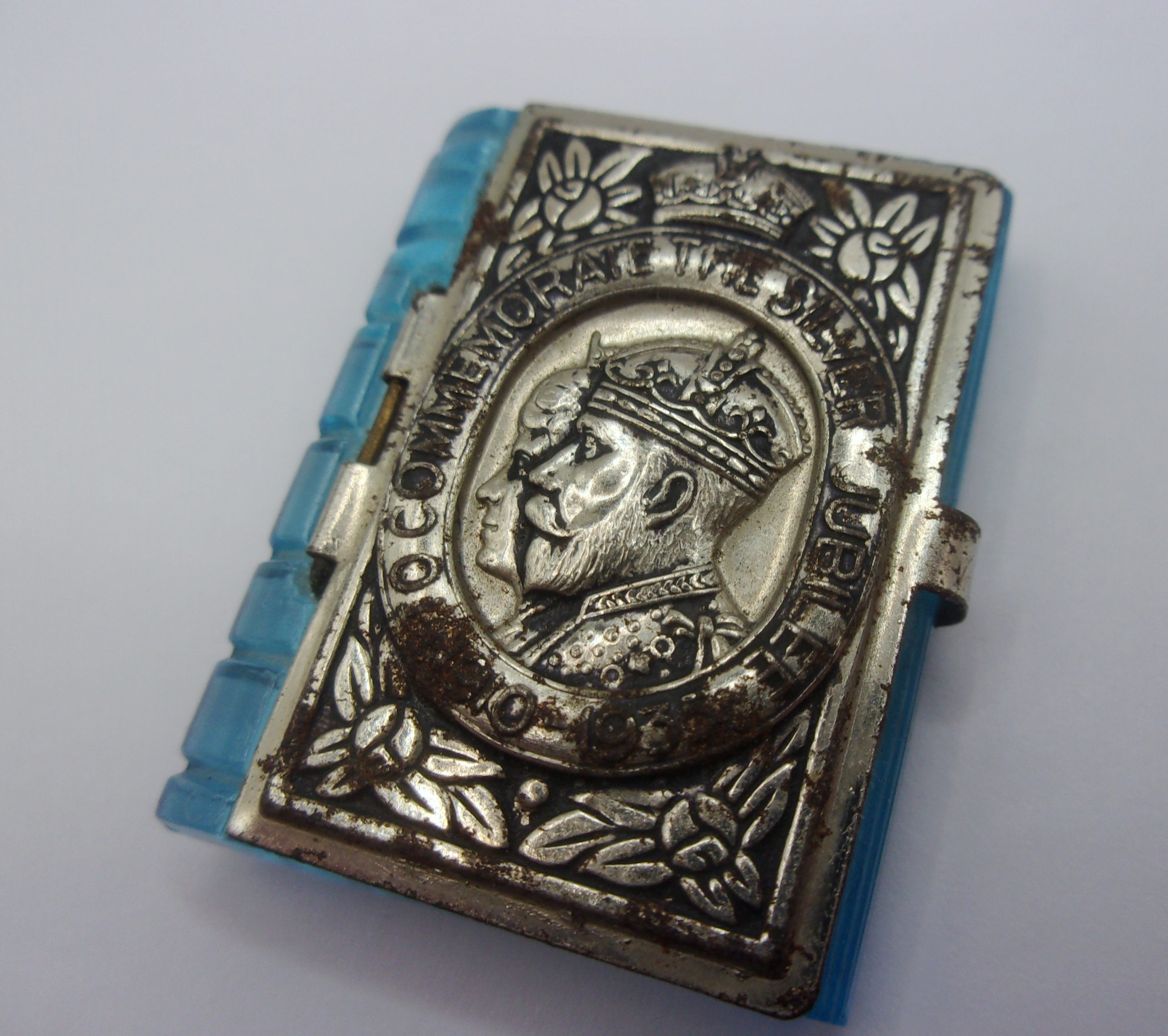 King George V Silver Jubilee 1937 Miniature Souvenir Glass Book - Image 2
